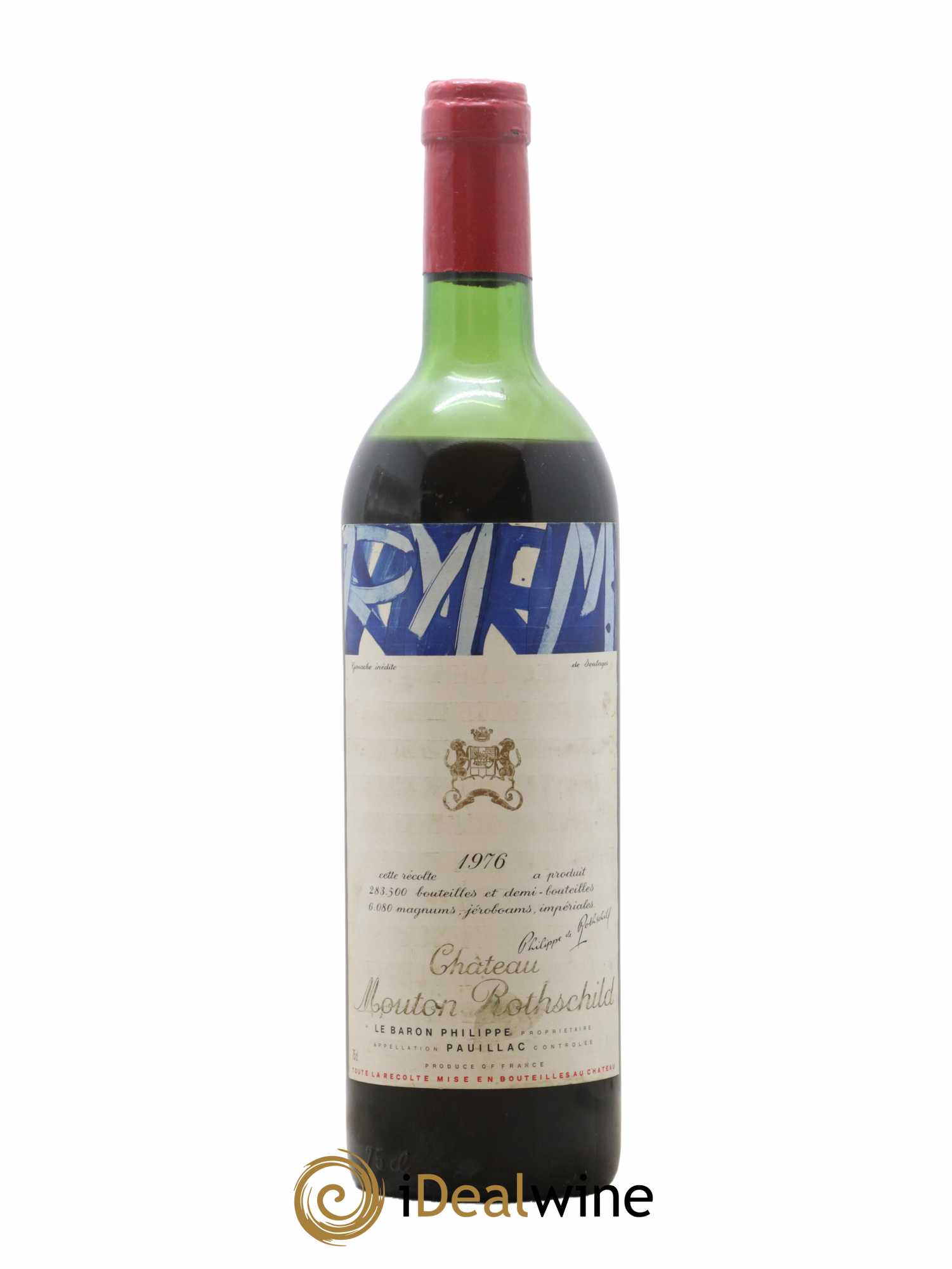 Château Mouton Rothschild 1er Grand Cru Classé 1976 - Lot de 1 bouteille - 0