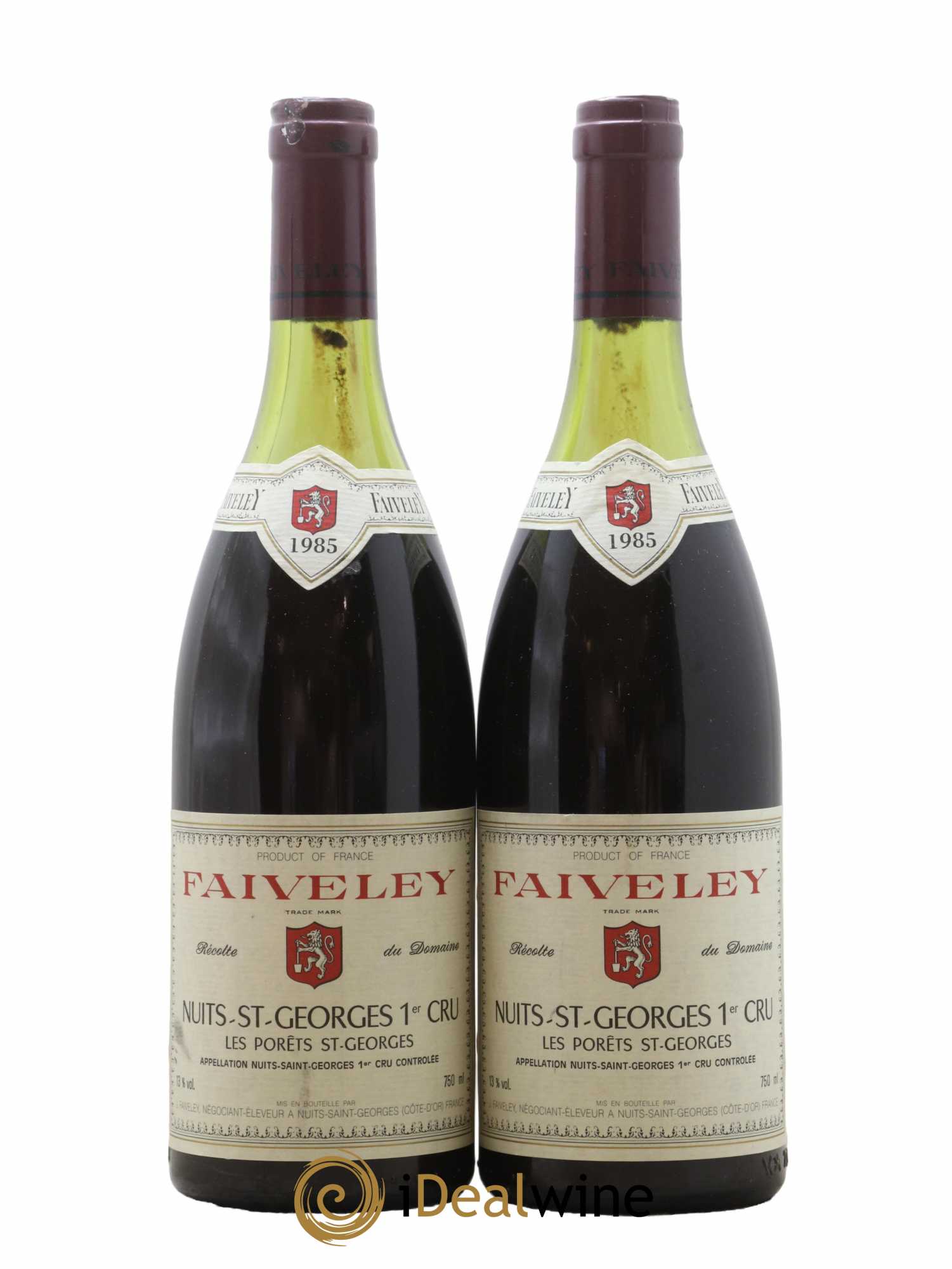 Nuits-Saint-Georges 1er Cru Les Porêts Saint-Georges Faiveley 1985 - Lot de 2 bouteilles - 0