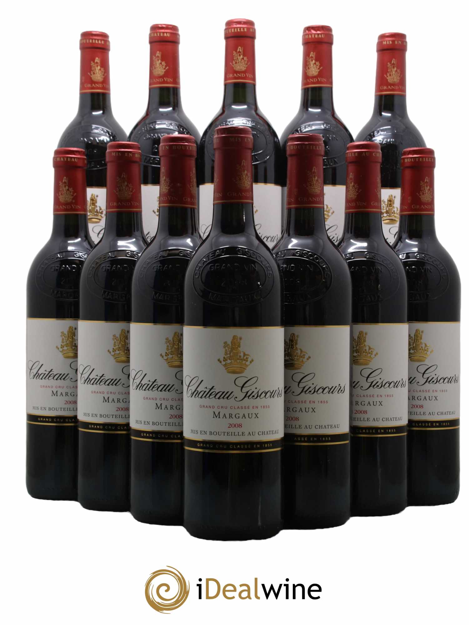 Château Giscours 3ème Grand Cru Classé 2008 - Lot de 12 bouteilles - 0