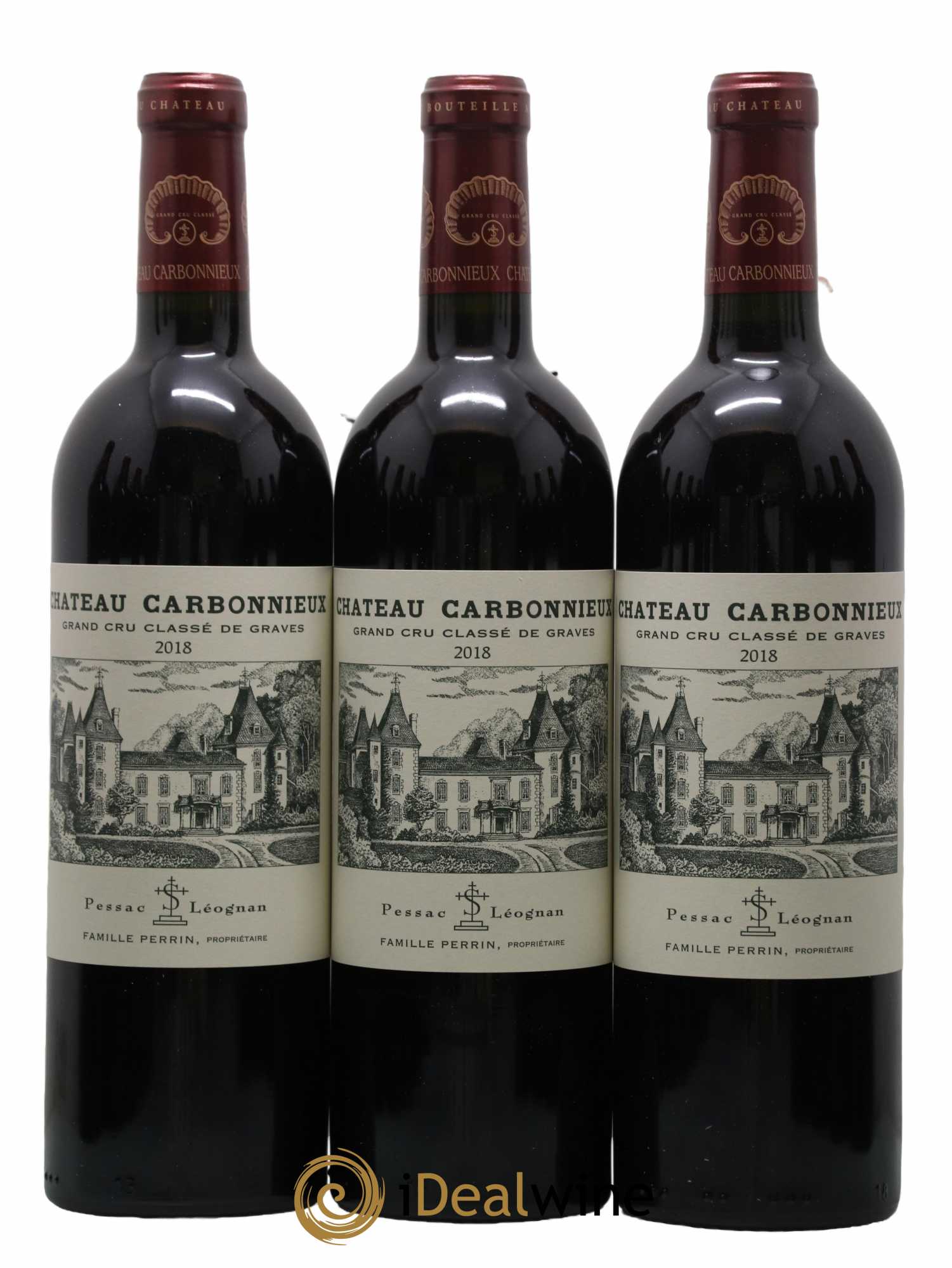 Château Carbonnieux Cru Classé de Graves 2018 - Lot de 12 bouteilles - 1