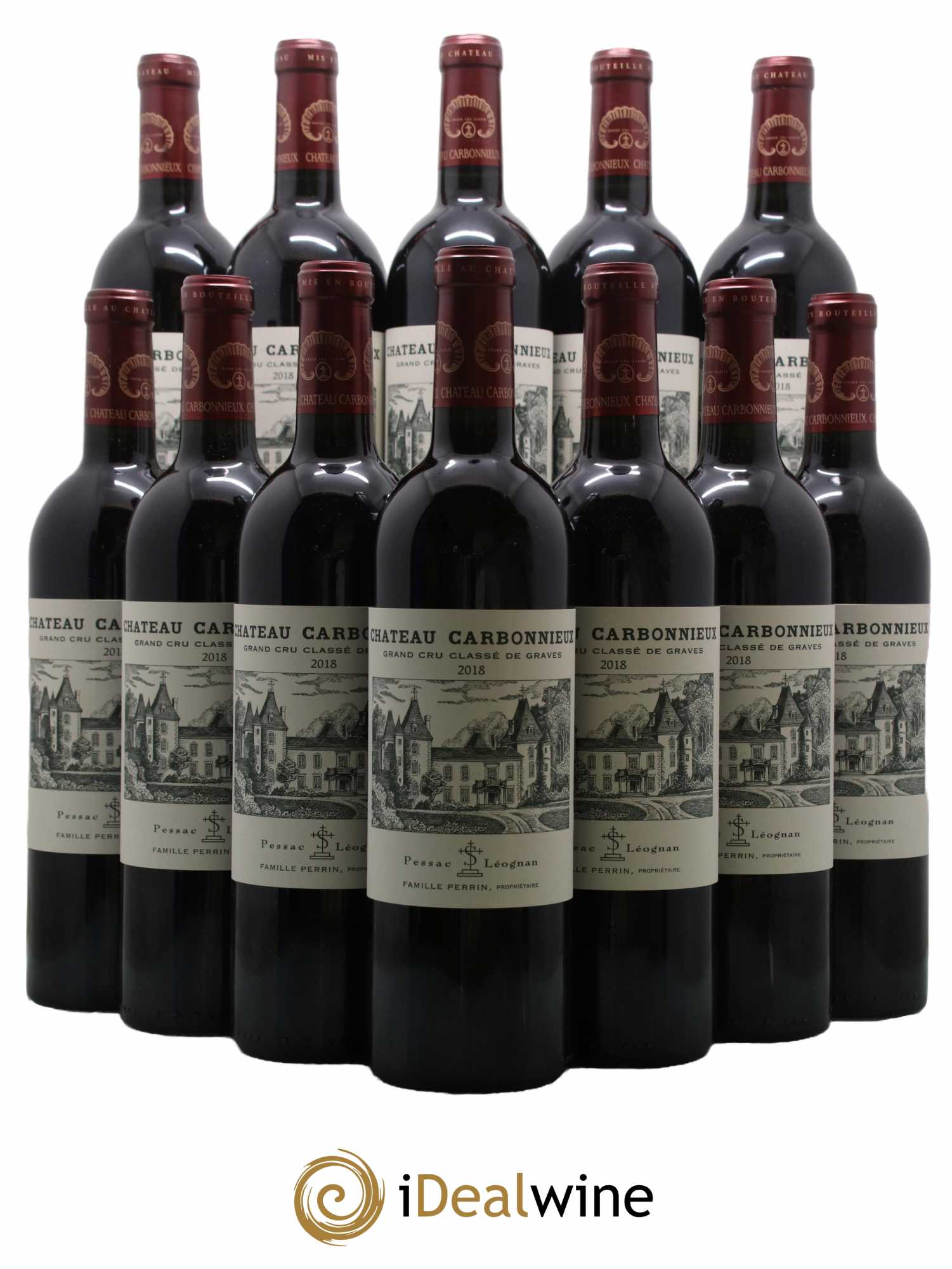 Château Carbonnieux Cru Classé de Graves 2018 - Lot de 12 bouteilles - 0