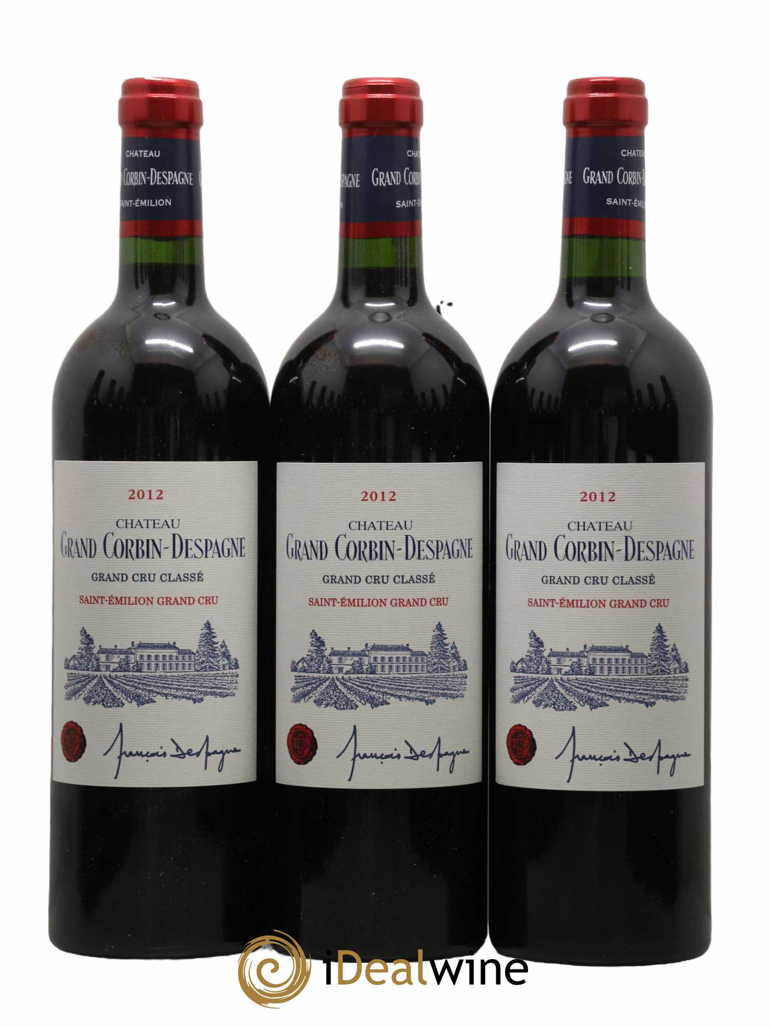 Château Grand Corbin Grand Cru Classé 2012 - Posten von 12 Flaschen - 1