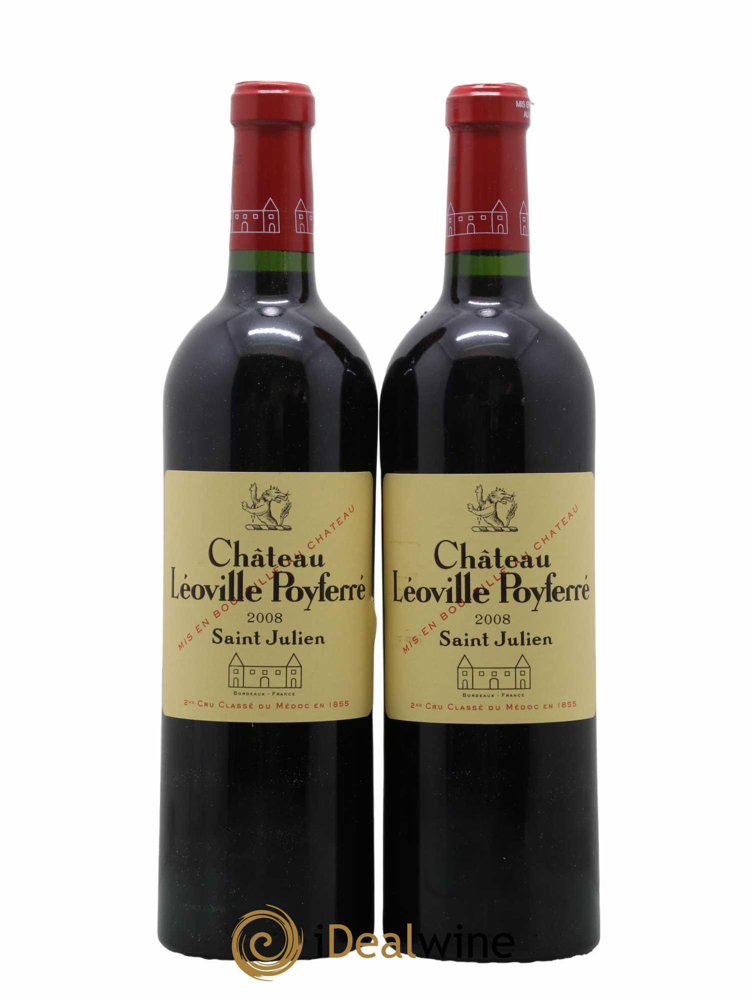 Château Léoville Poyferré 2ème Grand Cru Classé 2008 - Lot de 2 bouteilles - 0