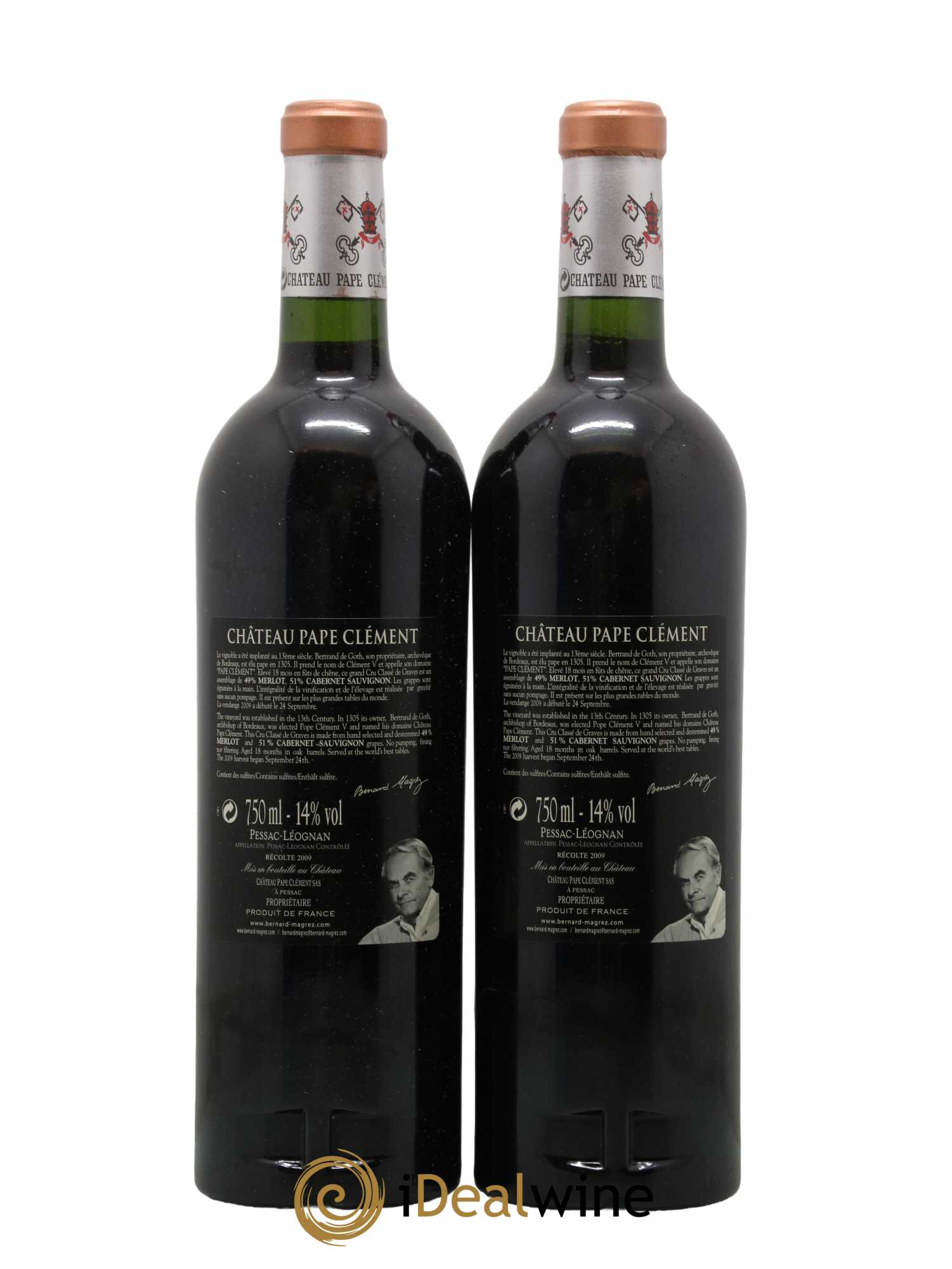 Château Pape Clément Cru Classé de Graves 2009 - Lot de 2 bouteilles - 1