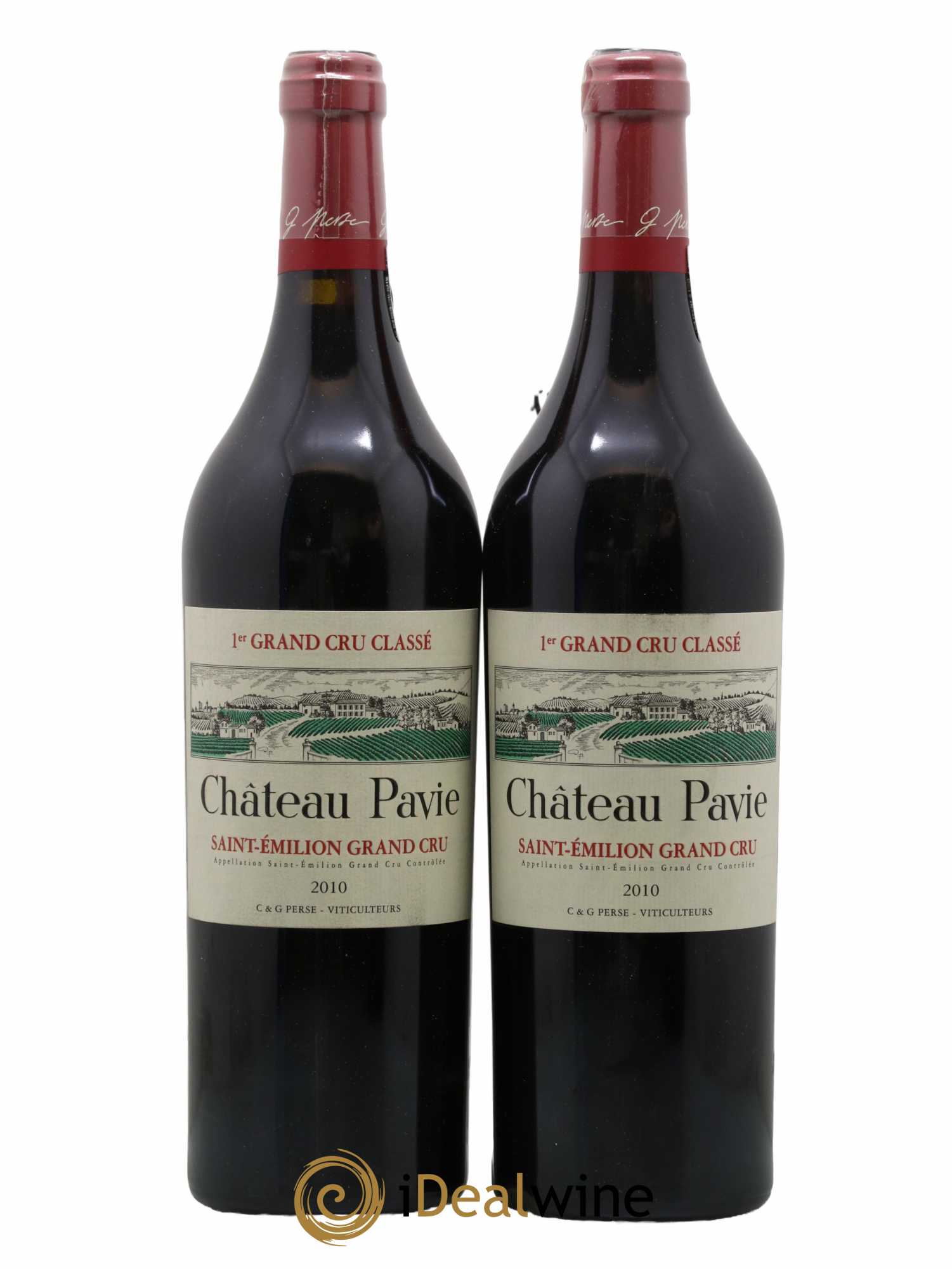 Château Pavie 1er Grand Cru Classé A 2010 - Lot de 2 bouteilles - 0