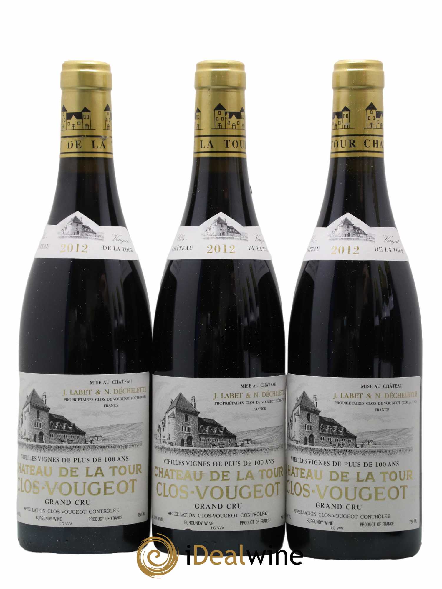 Clos de Vougeot Grand Cru Vieilles Vignes Château de La Tour 2012 - Lot of 6 bottles - 1