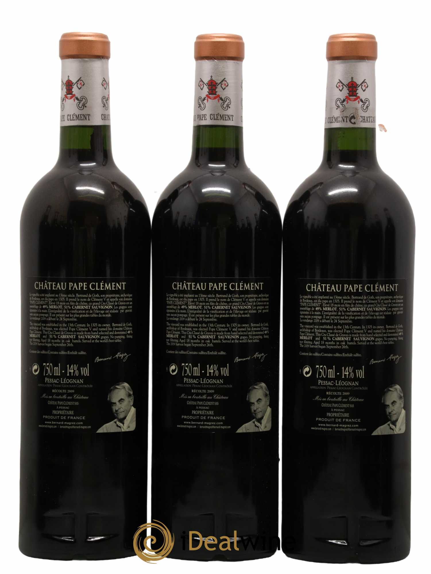 Château Pape Clément Cru Classé de Graves 2009 - Lot de 12 bouteilles - 2