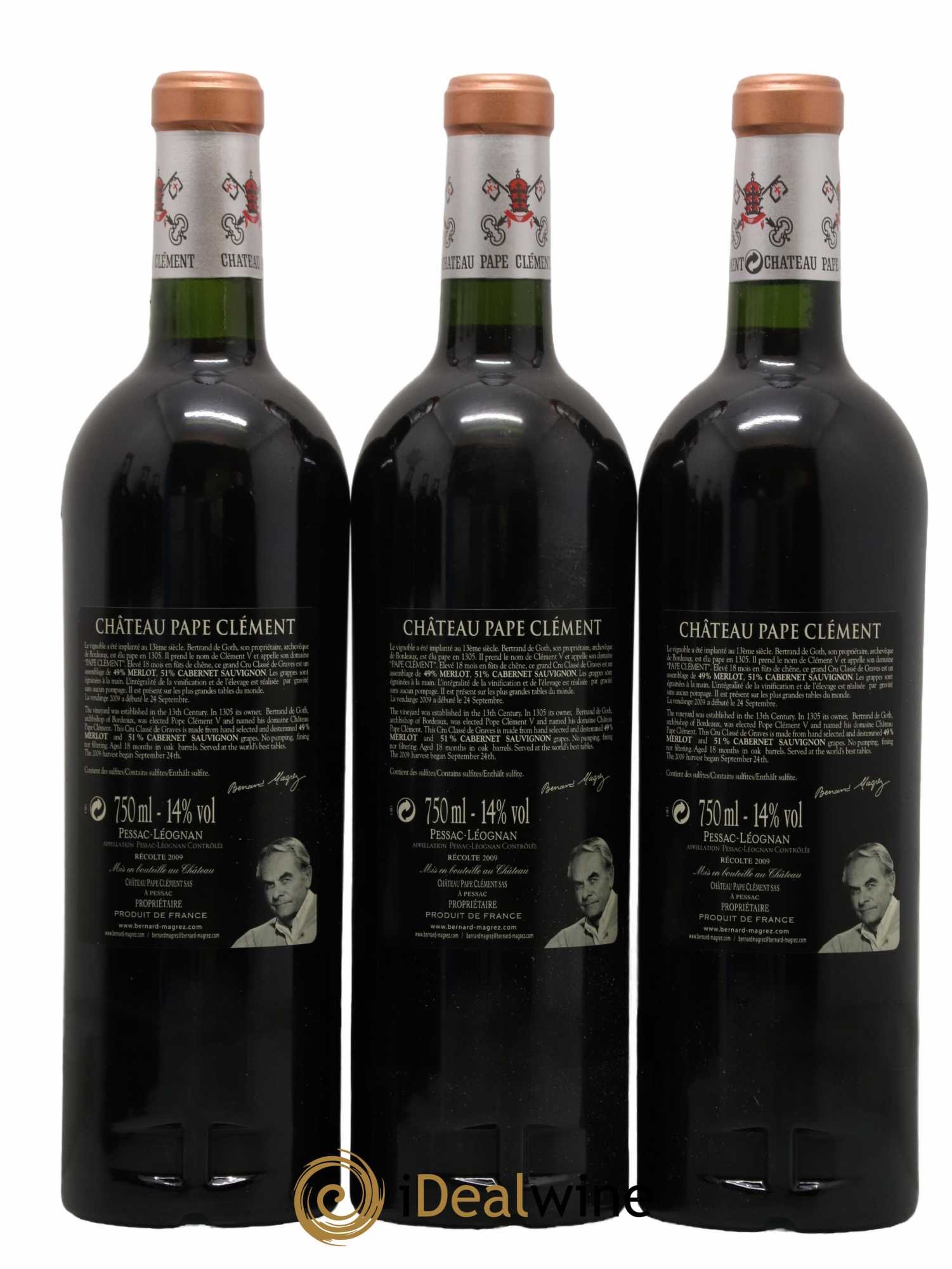 Château Pape Clément Cru Classé de Graves 2009 - Lot de 12 bouteilles - 6