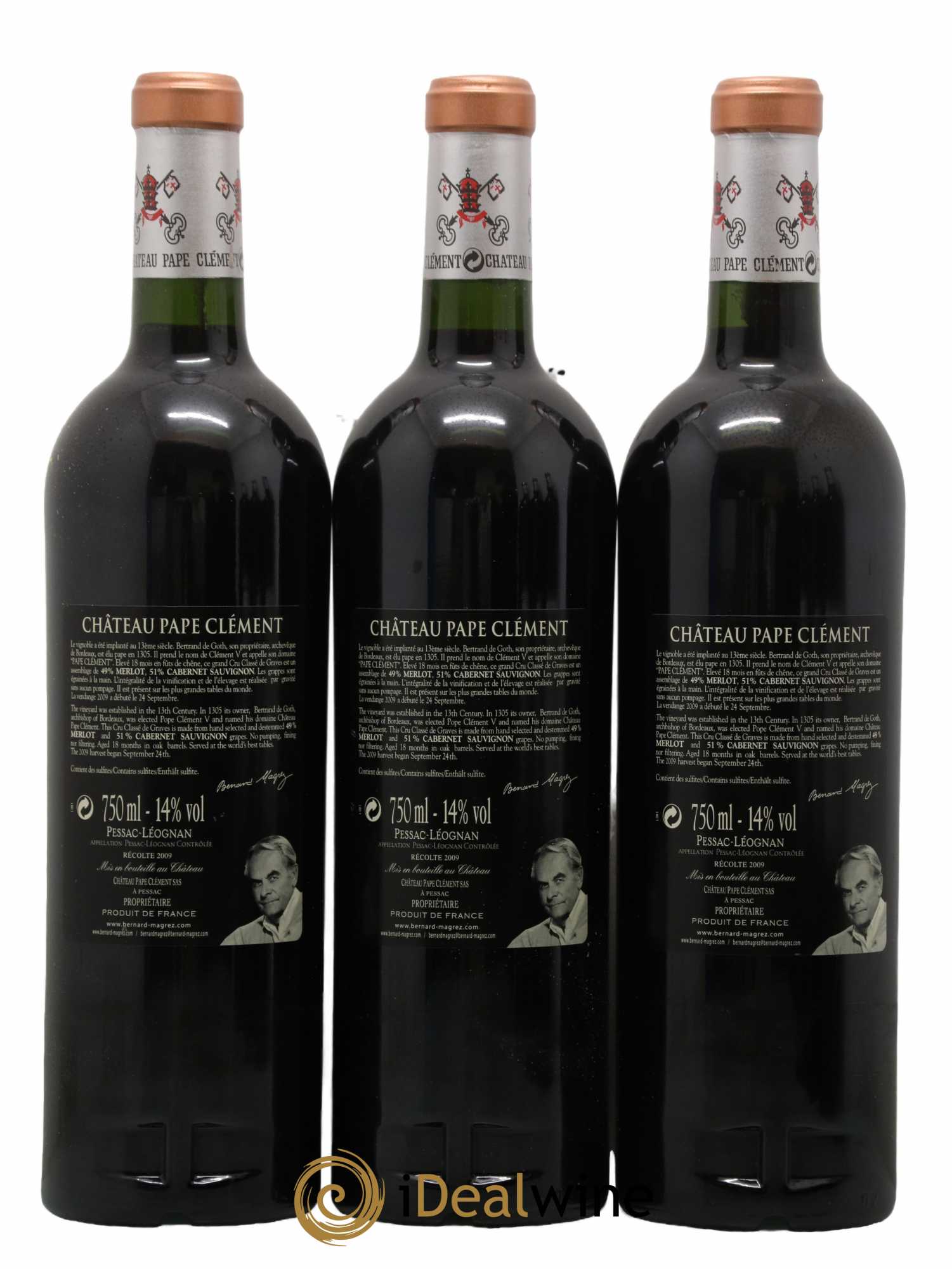 Château Pape Clément Cru Classé de Graves 2009 - Lot de 12 bouteilles - 8