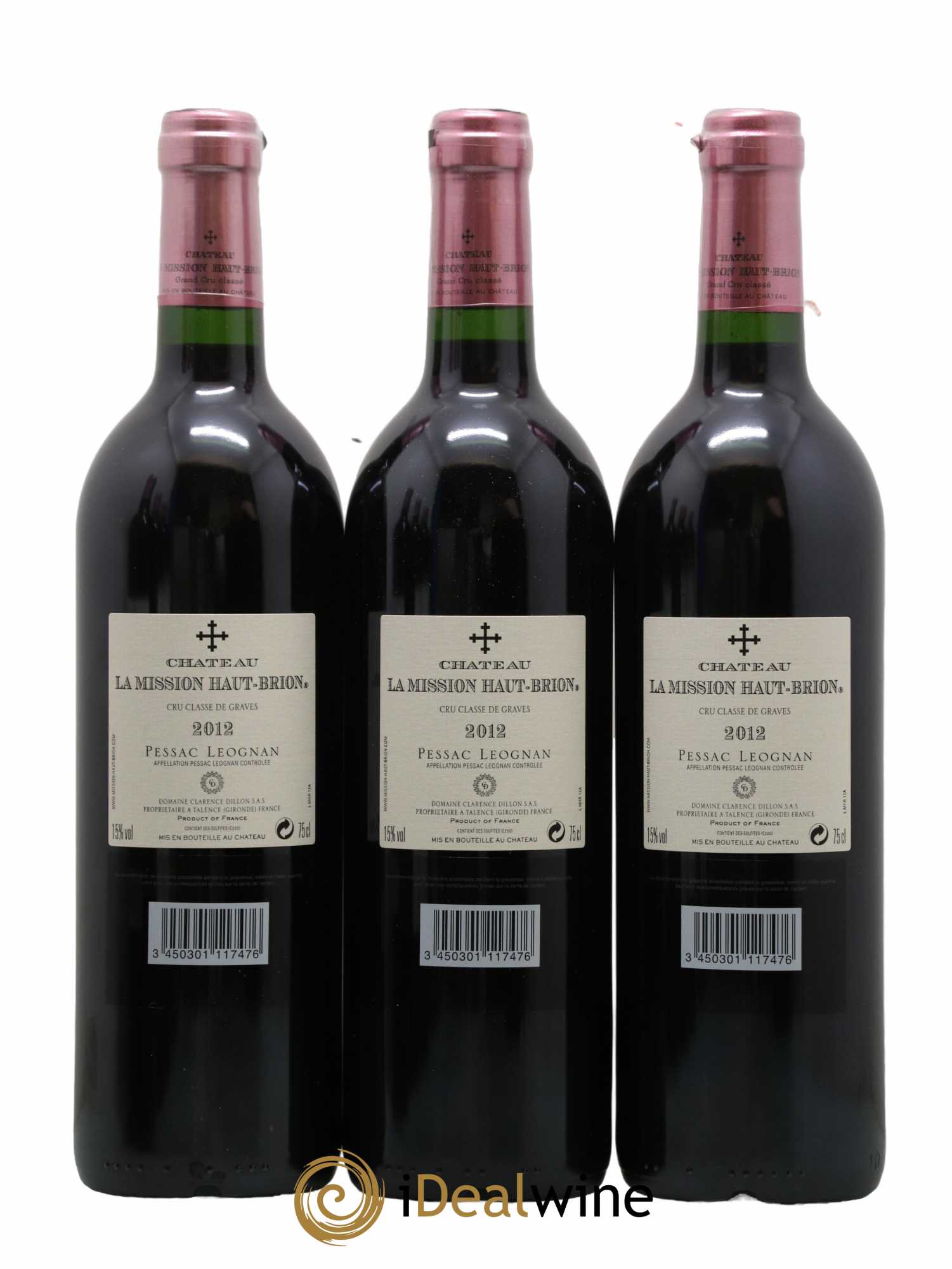 Château la Mission Haut-Brion Cru Classé de Graves 2012 - Lot of 6 bottles - 2