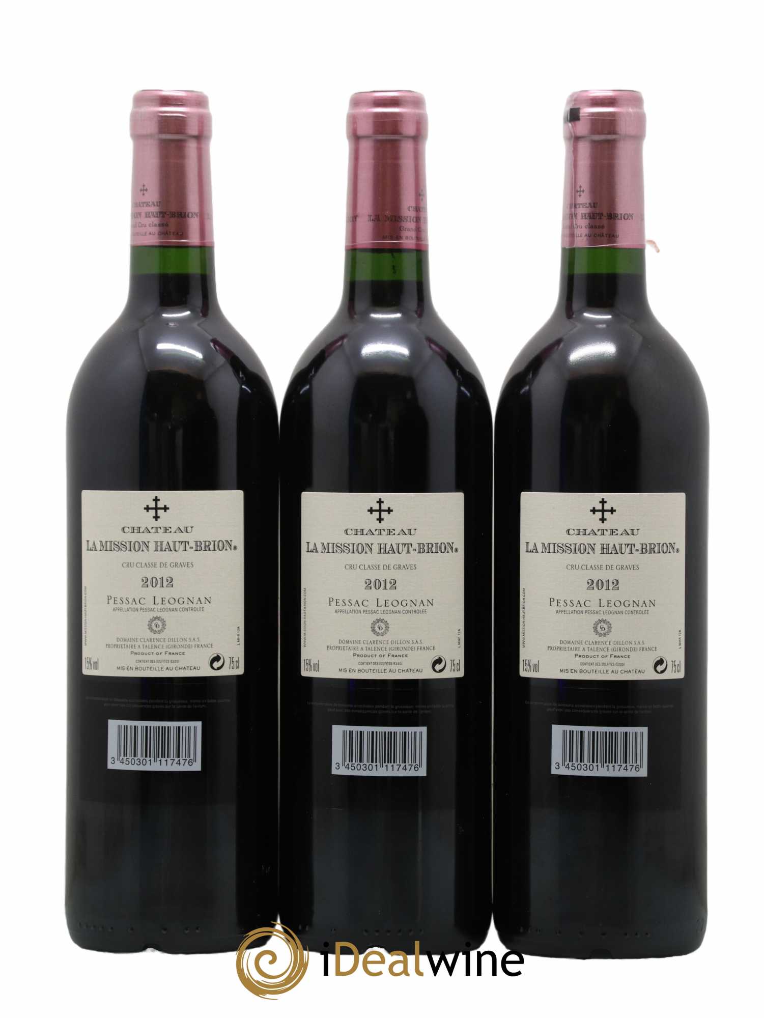 Château la Mission Haut-Brion Cru Classé de Graves 2012 - Lot of 6 bottles - 4