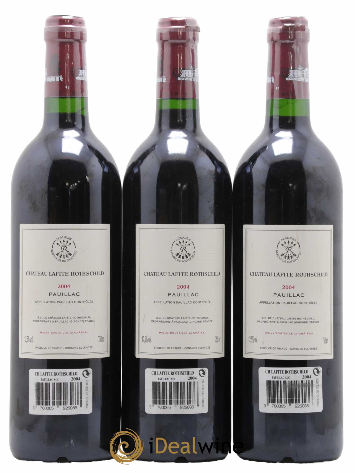 Château Lafite Rothschild 1er Grand Cru Classé 2004 - Lot of 3 bottles - 1