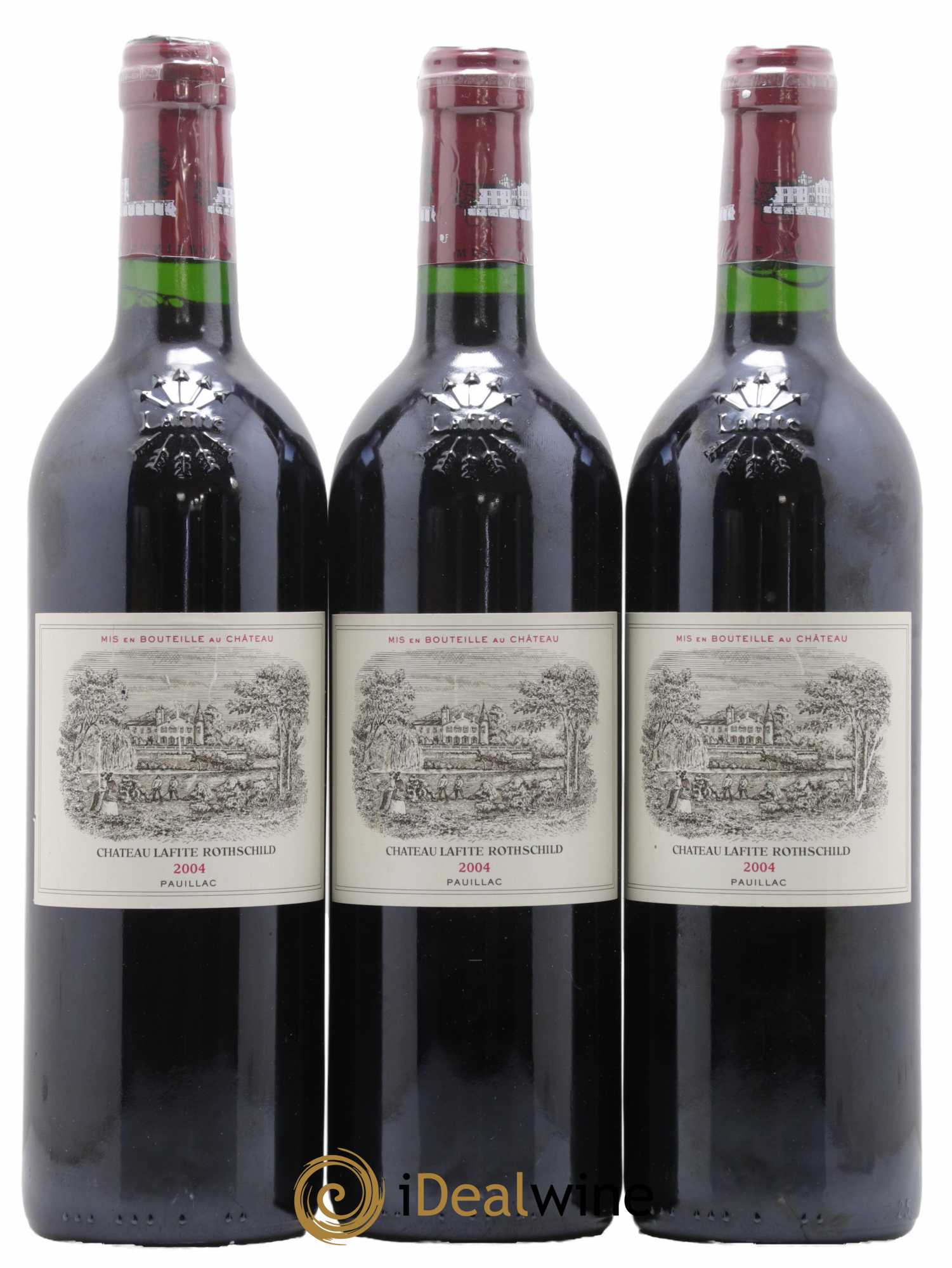 Château Lafite Rothschild 1er Grand Cru Classé 2004 - Lot of 3 bottles - 0