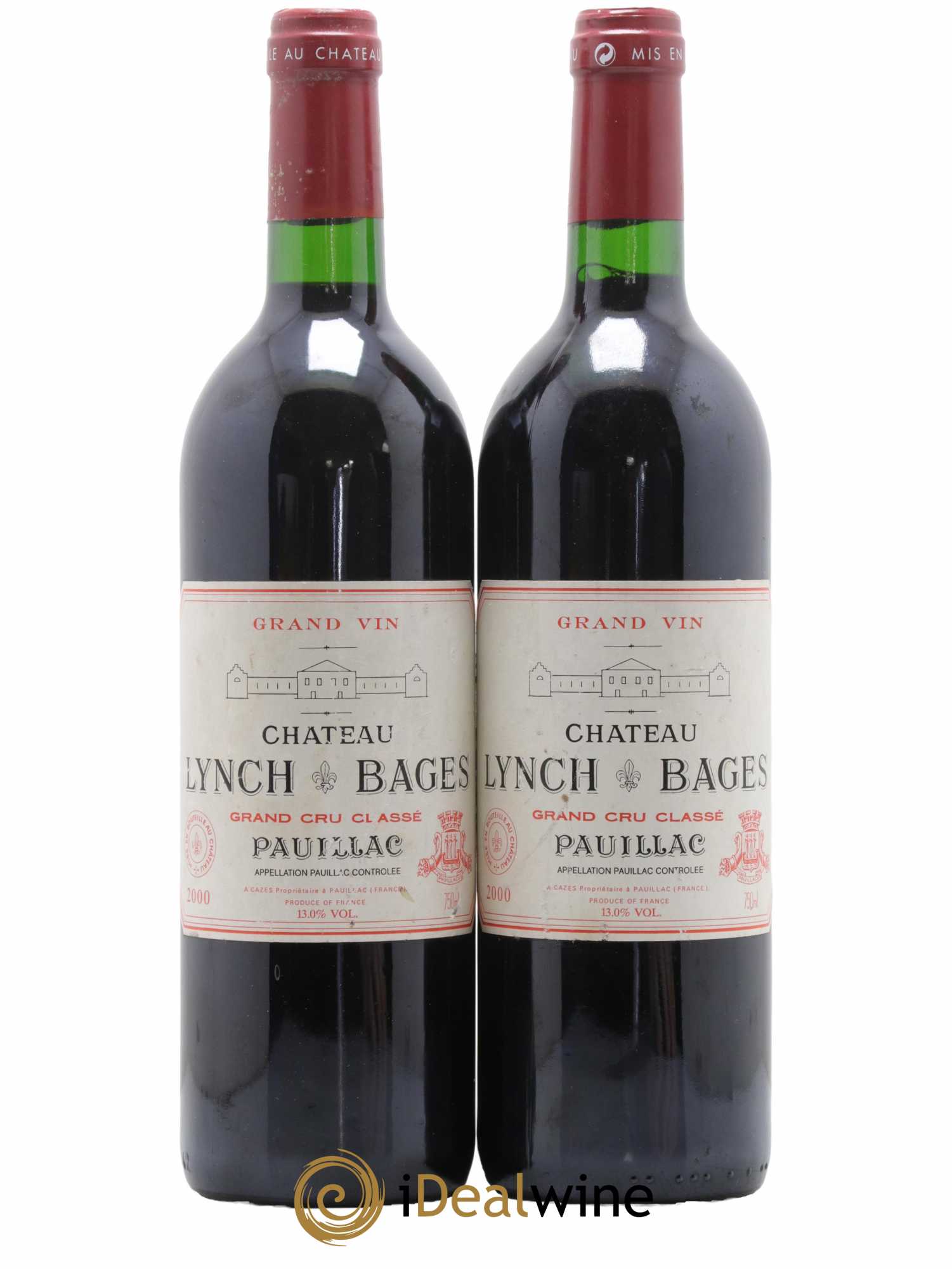 Château Lynch Bages 5ème Grand Cru Classé 2000 - Lot de 2 bouteilles - 0