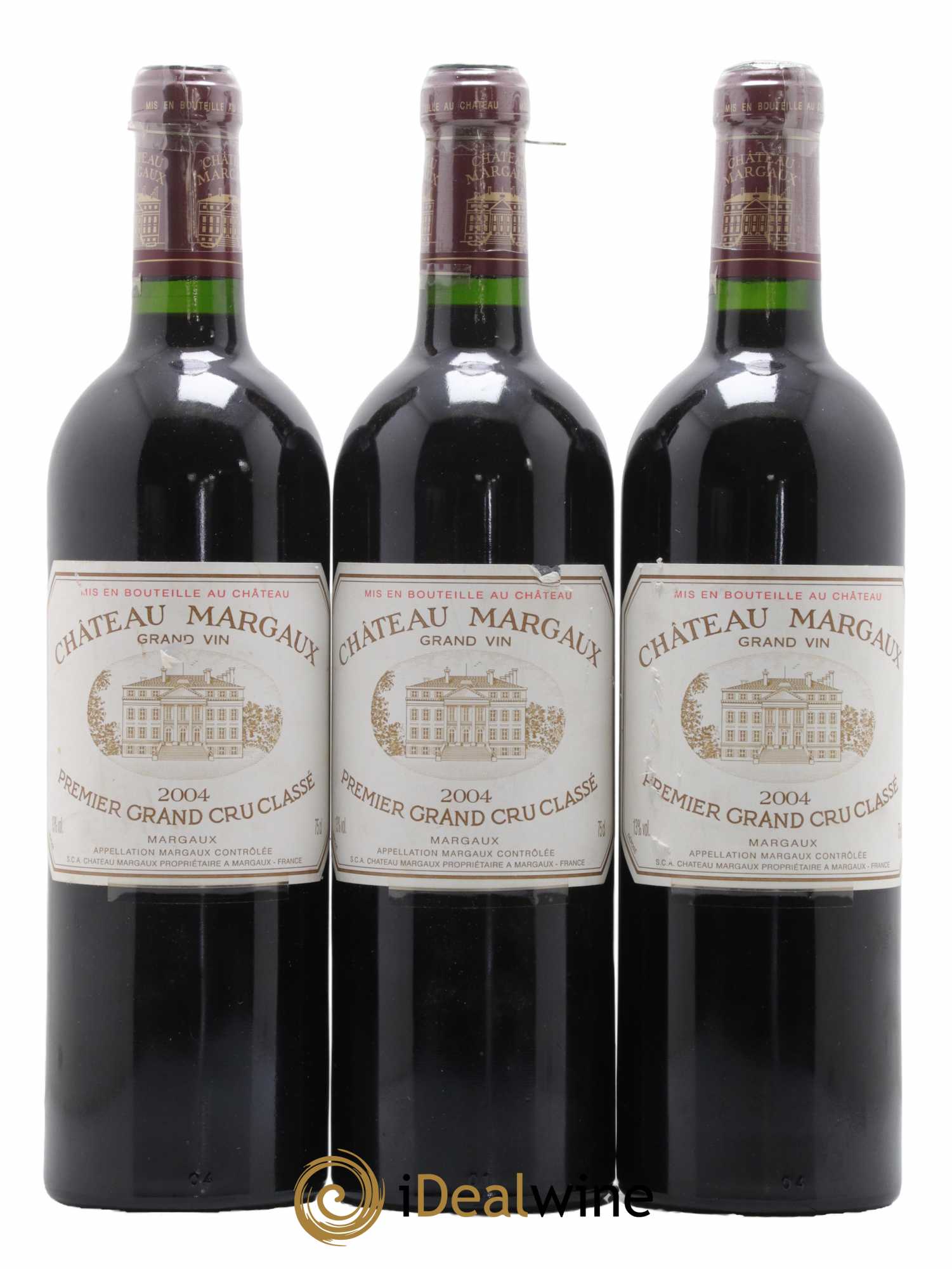 Château Margaux 1er Grand Cru Classé 2004 - Lot de 3 bouteilles - 0