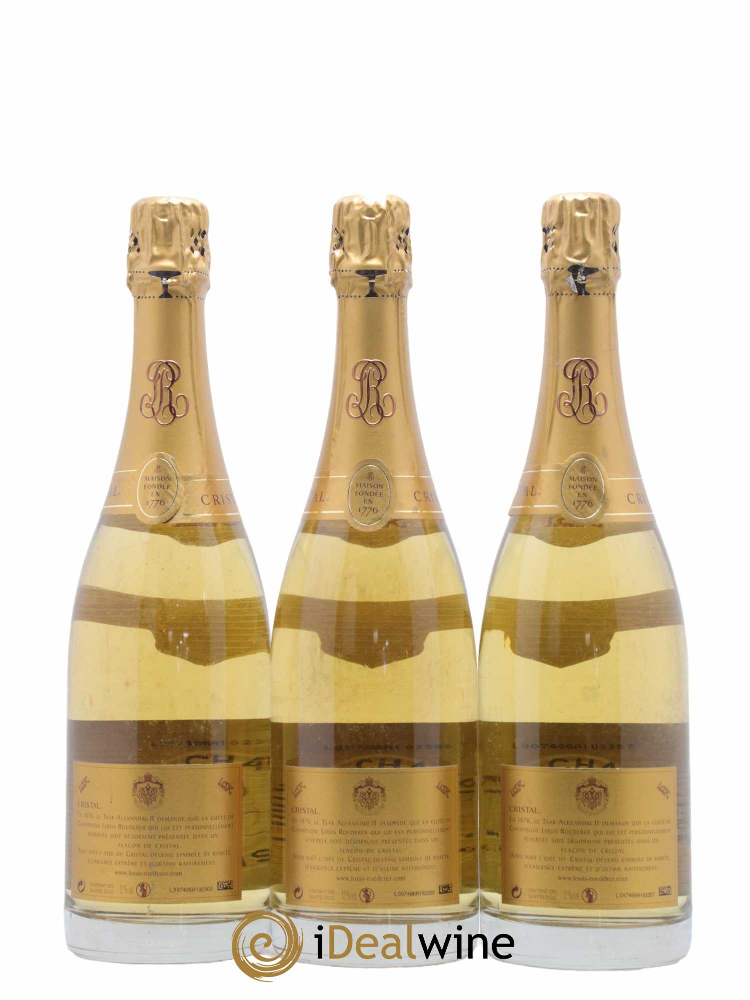 Cristal Louis Roederer 2002 - Lot de 3 bouteilles - 1