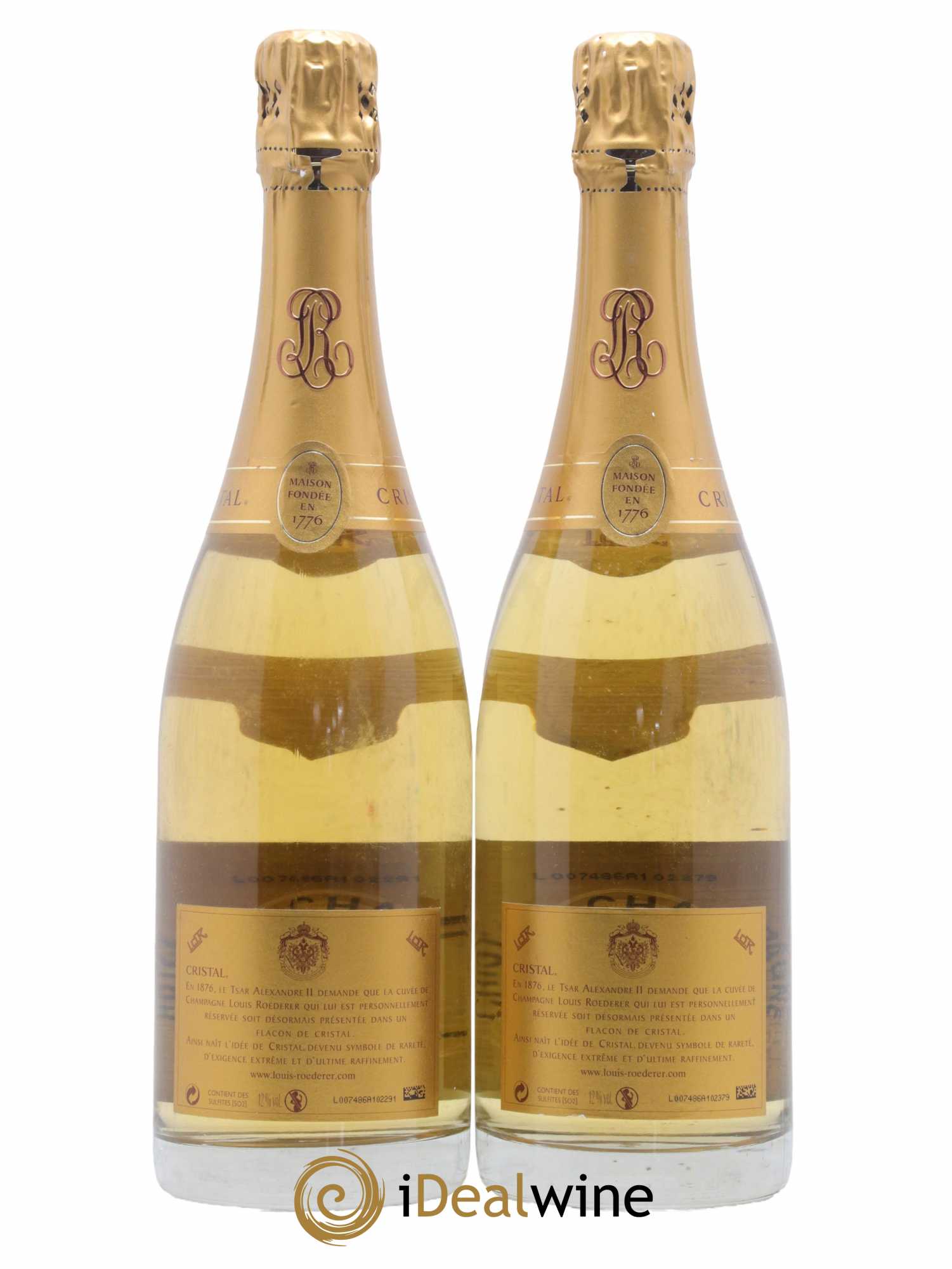 Cristal Louis Roederer 2002 - Lot de 2 bouteilles - 1