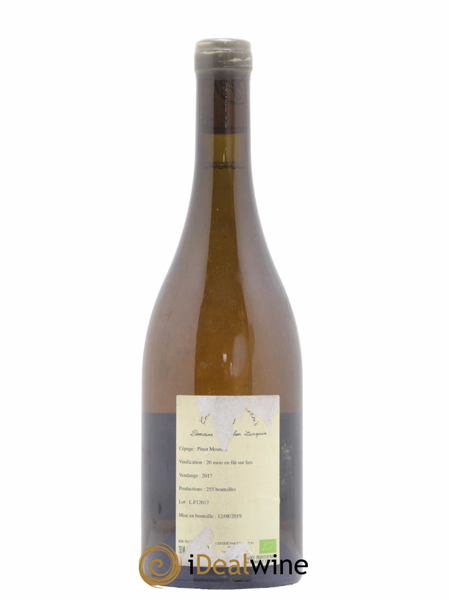 Coteaux Champenois Blanc de Noirs Pinot Meunier Maison Aurélien Lurquin 2017 - Lot de 1 bouteille - 1