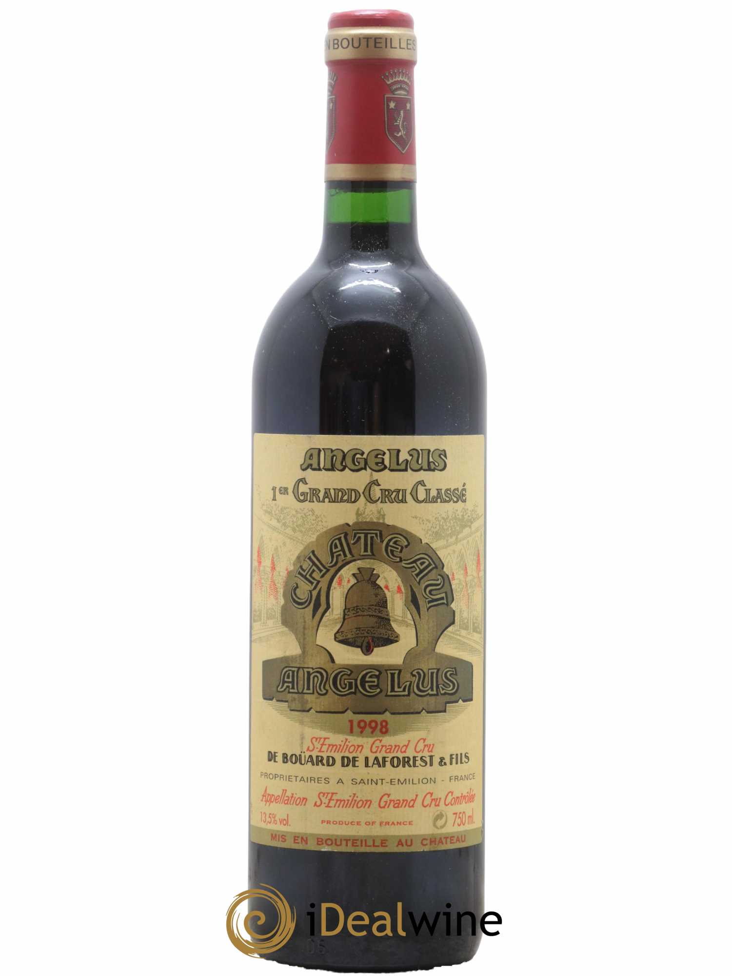 Château Angélus 1er Grand Cru Classé A 1998 - Lot de 1 bouteille - 0