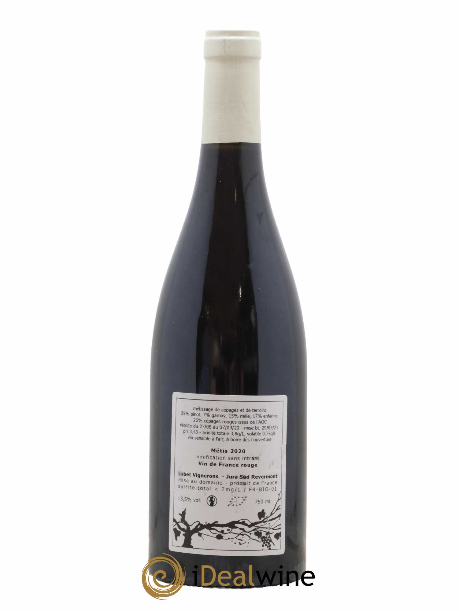 Vin de France Métis Romain - Julien - Charline Labet 2020 - Lot de 1 bouteille - 1