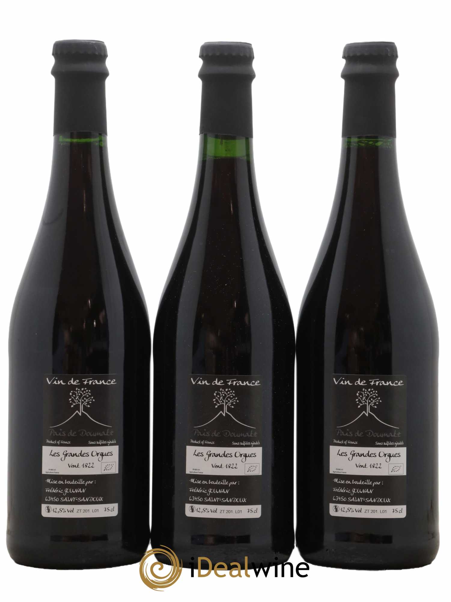 Vin de France Les Grandes Orgues Vignoble de l'Arbre Blanc 2018 - Lot de 3 bouteilles - 1