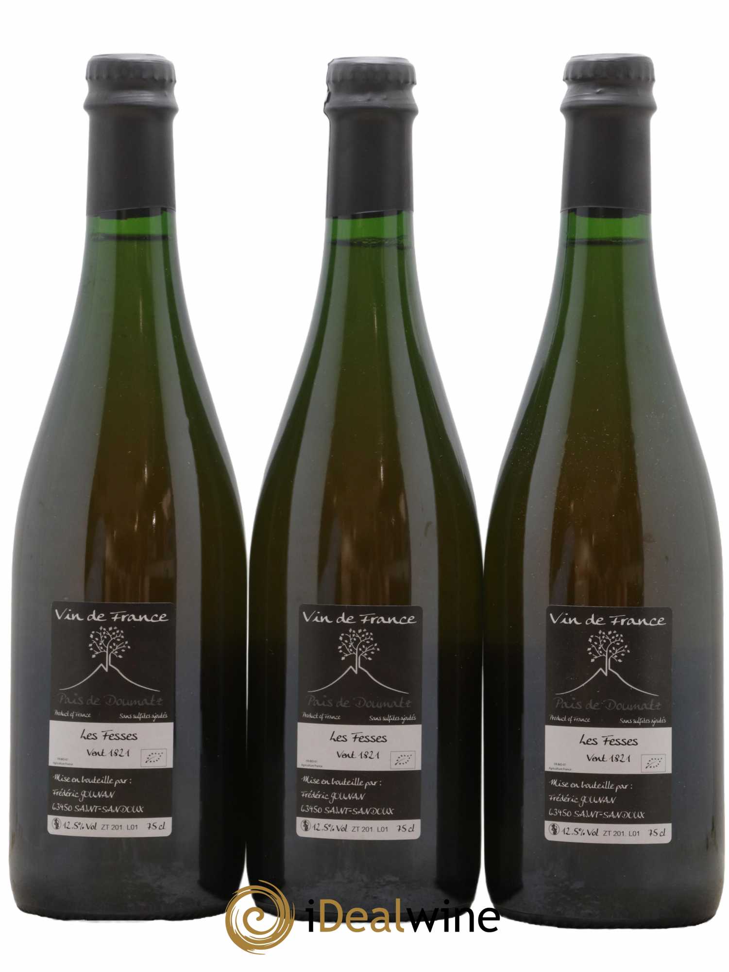 Vin de France Les Fesses Vignoble de l'Arbre Blanc  2018 - Lot de 3 bouteilles - 1