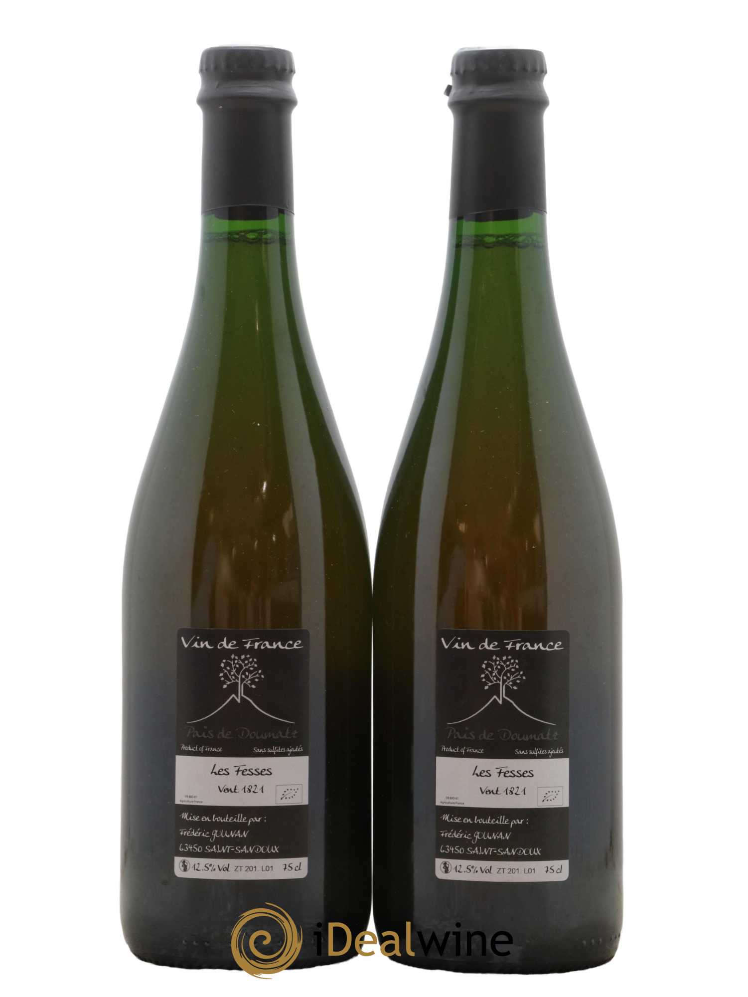 Vin de France Les Fesses Vignoble de l'Arbre Blanc 2018 - Lot de 2 bouteilles - 1