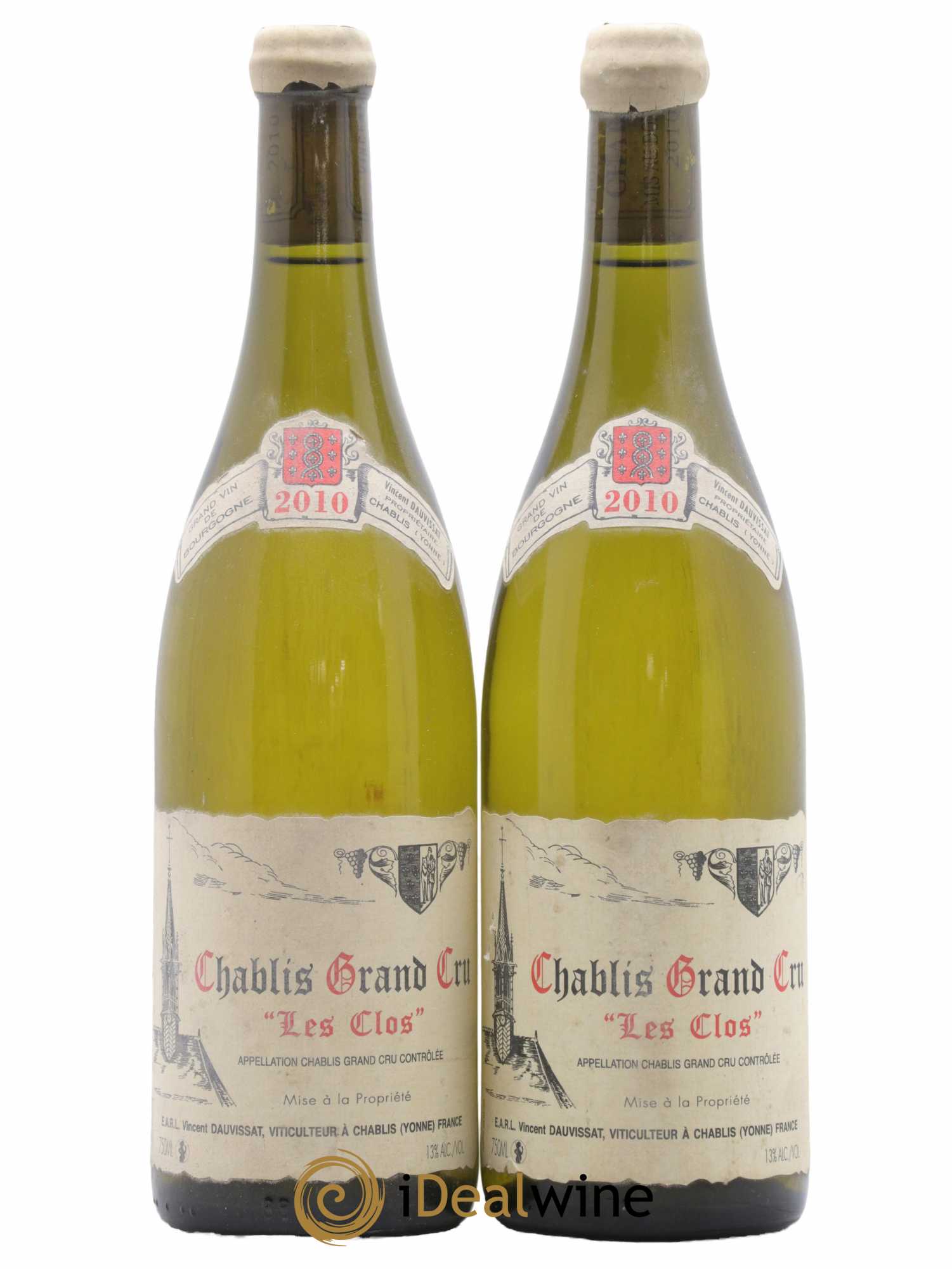 Chablis Grand Cru Les Clos Vincent Dauvissat (Domaine) 2010 - Lot de 2 bouteilles - 0