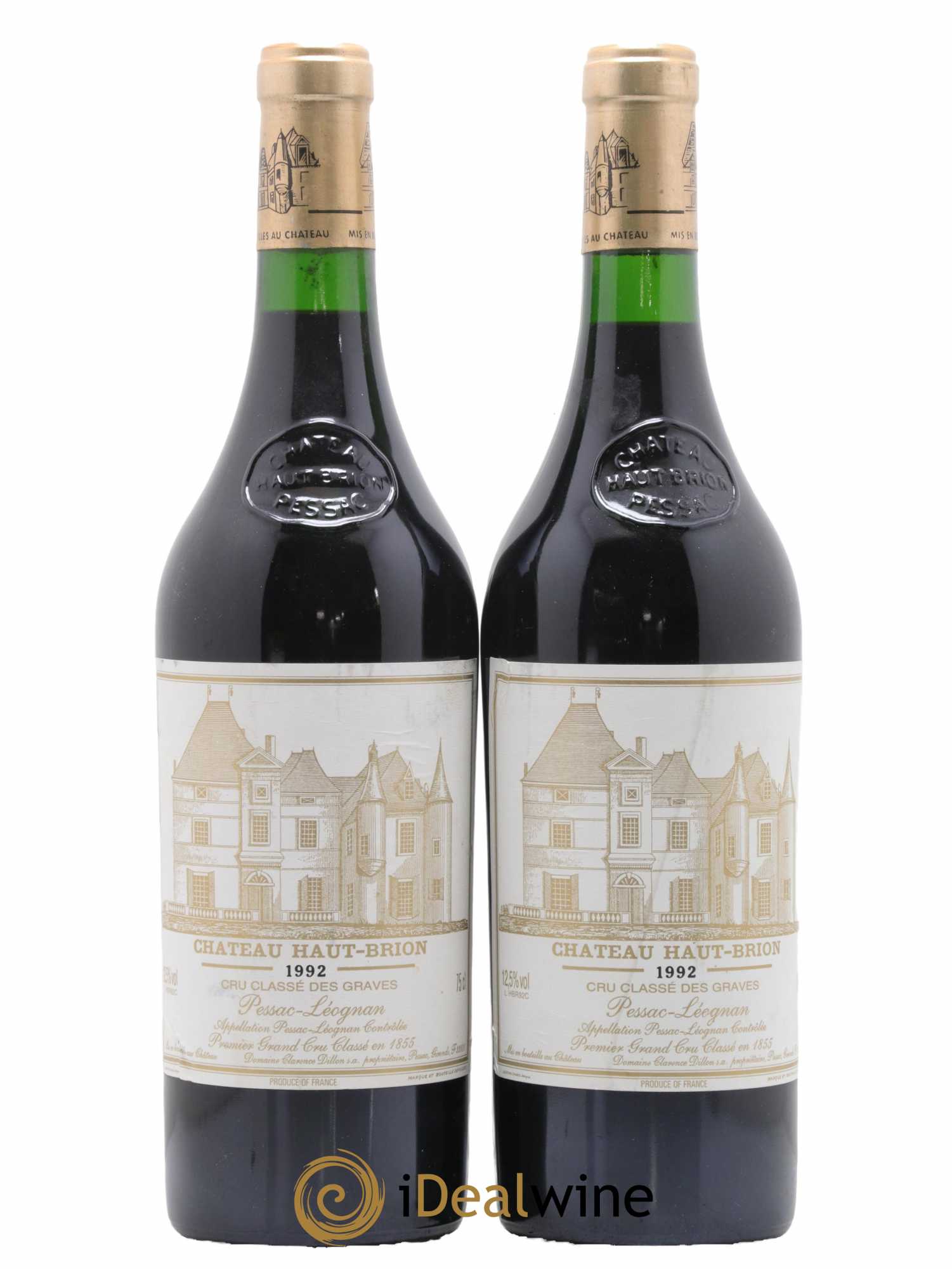 Château Haut Brion 1er Grand Cru Classé 1992 - Lotto di 2 bottiglie - 0
