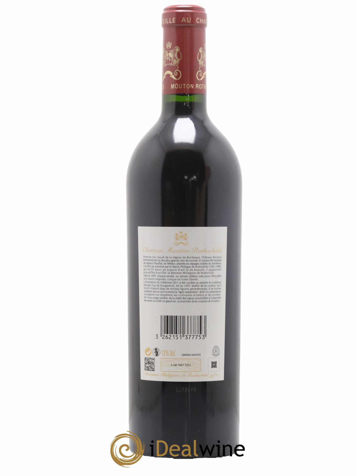 Château Mouton Rothschild 1er Grand Cru Classé 2011 - Lot de 1 bouteille - 1