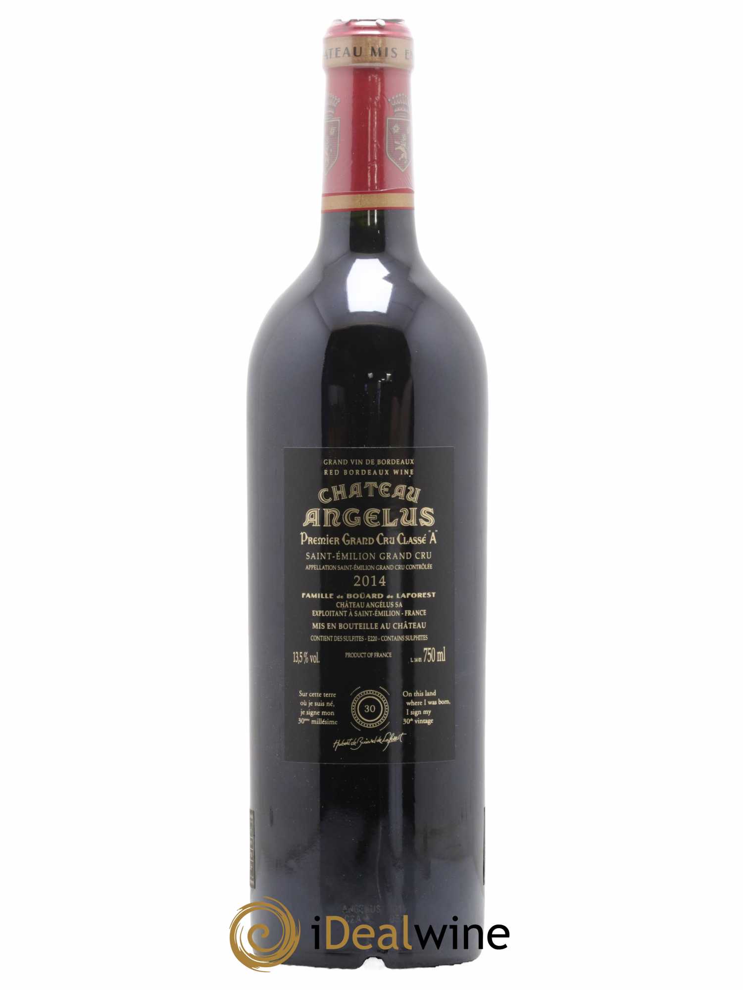 Château Angélus 1er Grand Cru Classé A 2014 - Lot de 1 bouteille - 1