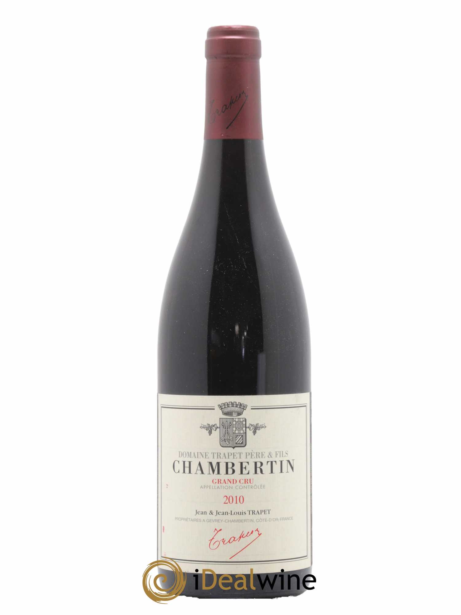 Chambertin Grand Cru Domaine Trapet 2010 - Lot de 1 bouteille - 0