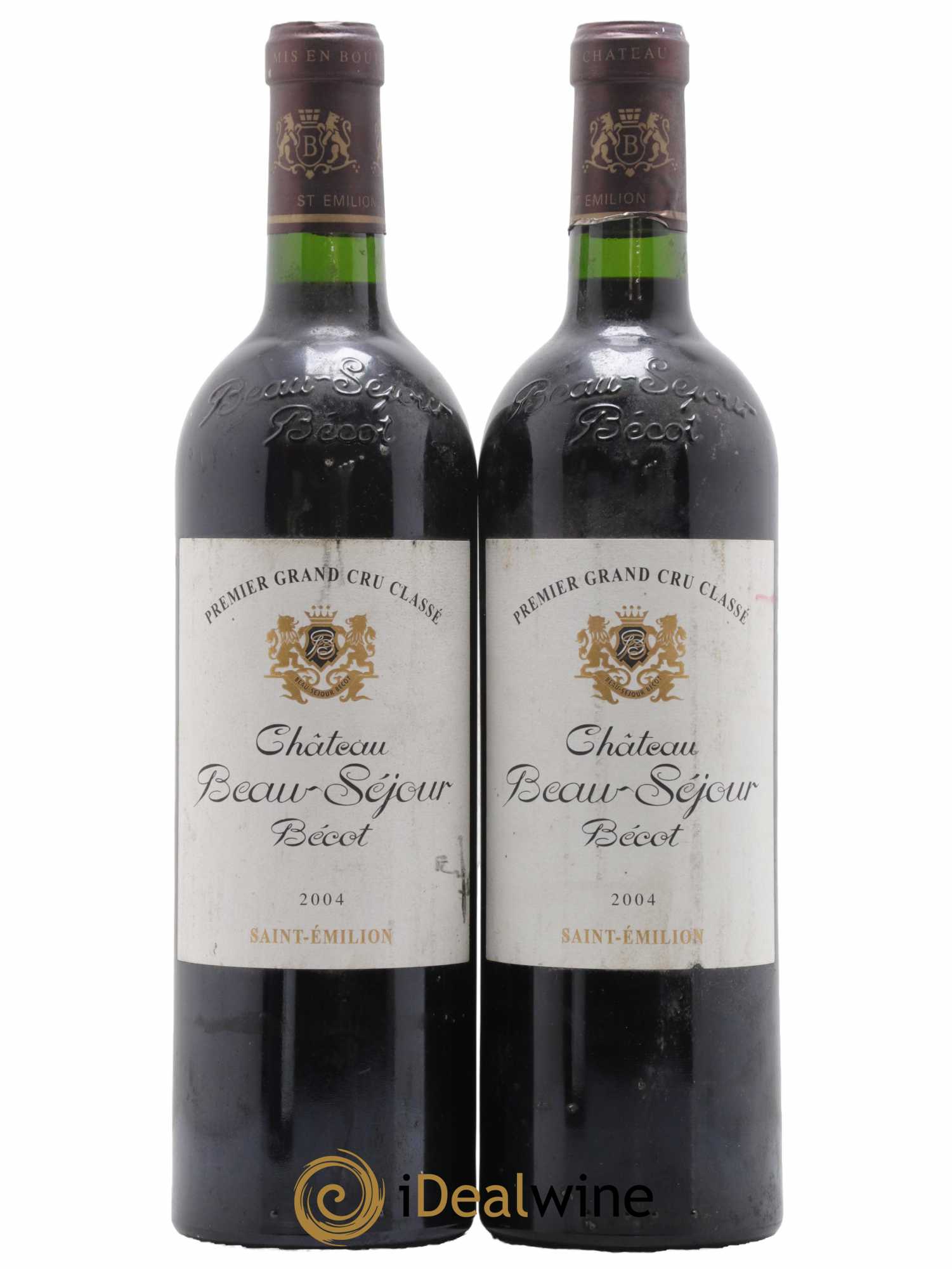 Château Beau-Séjour Bécot 1er Grand Cru Classé B 2004 - Lot de 2 bouteilles - 0