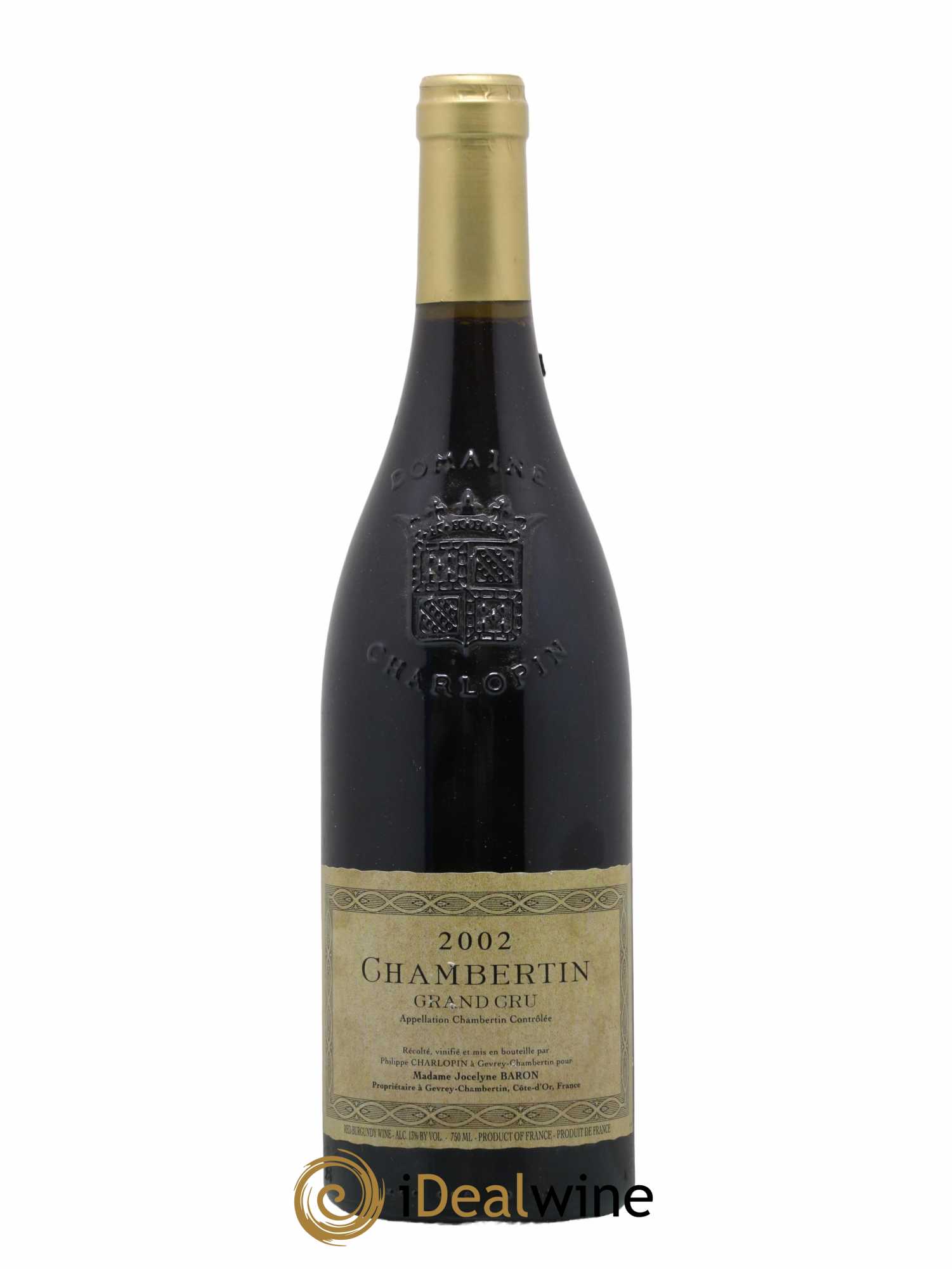 Chambertin Grand Cru Philippe Charlopin 2002 - Lot de 1 bouteille - 0