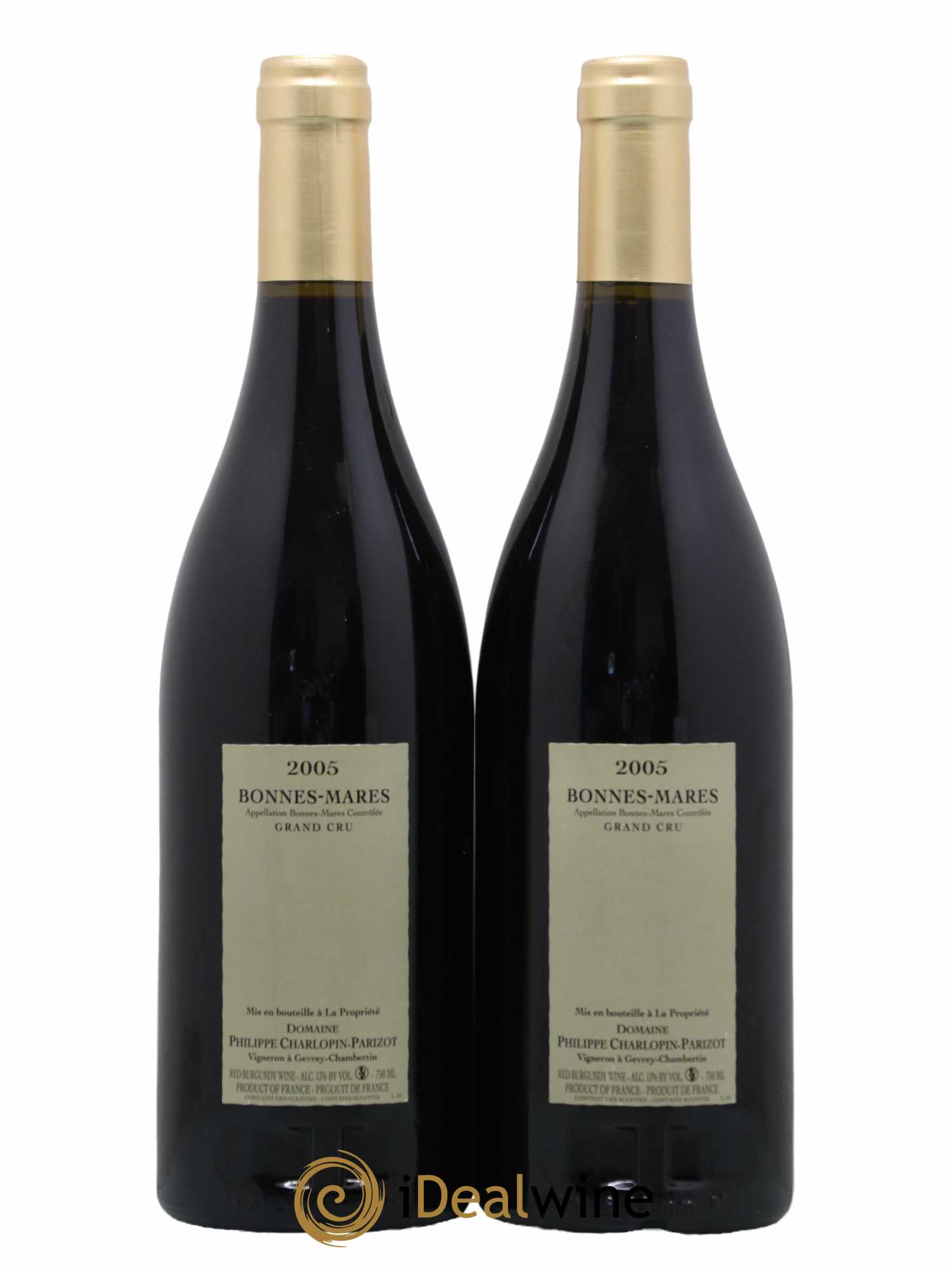 Bonnes-Mares Grand Cru Charlopin-Parizot 2005 - Lot de 2 bouteilles - 1