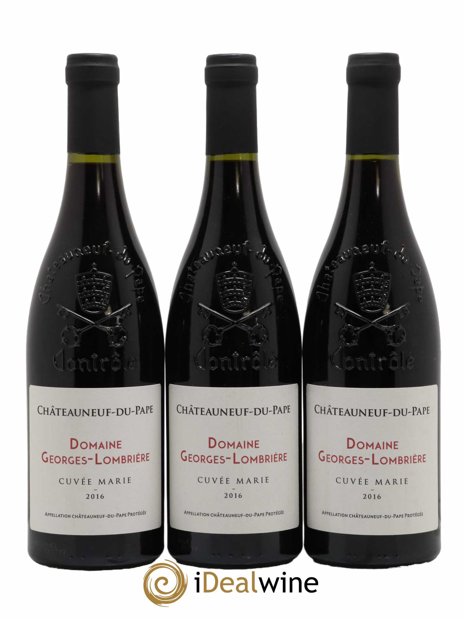 Châteauneuf-du-Pape Cuvée Marie Domaine Georges-Lombrière 2016 - Lot de 3 bouteilles - 0