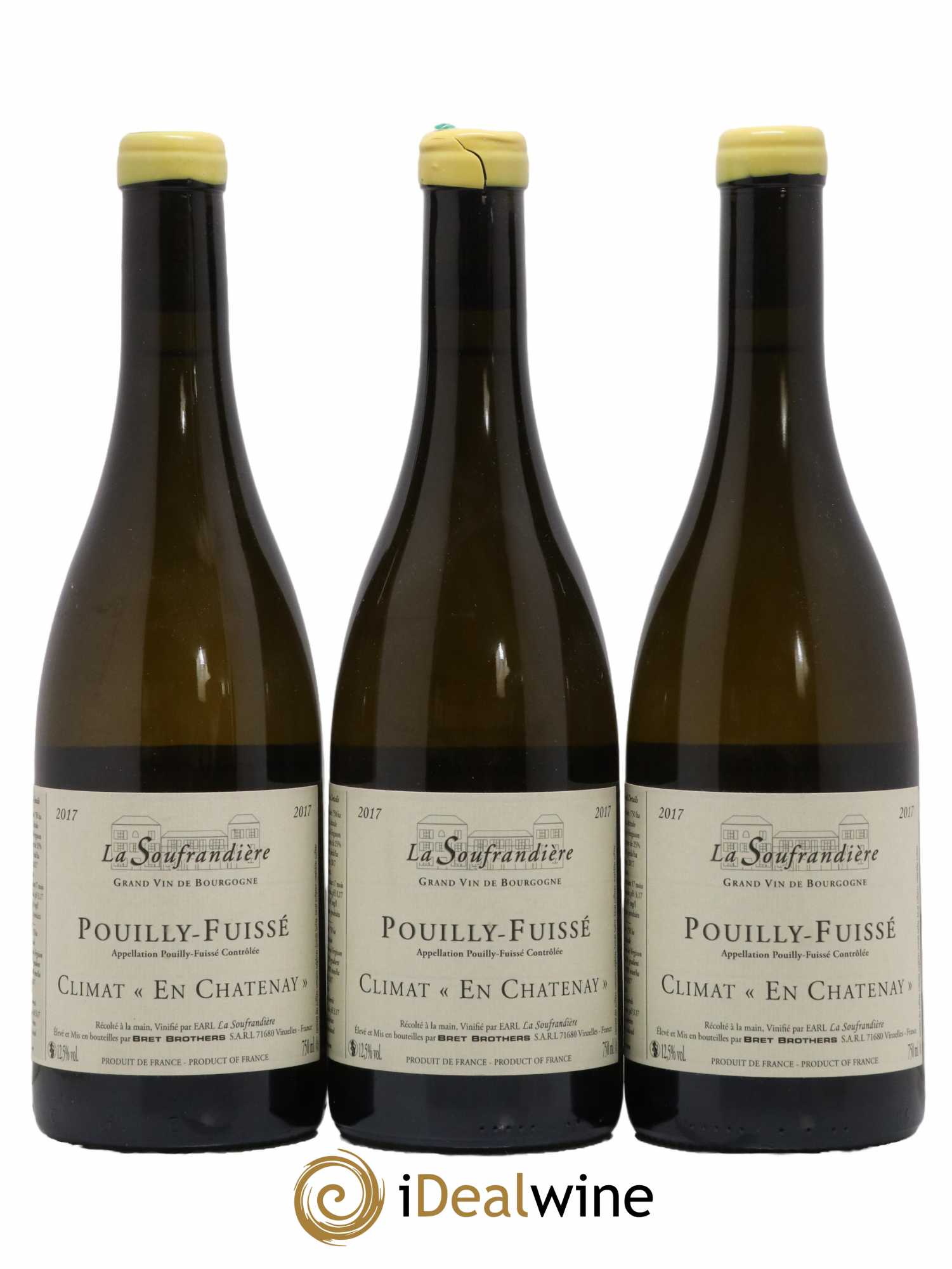 Pouilly-Fuissé En Chatenay La Soufrandière Bret Brothers 2017 - Lot de 3 bouteilles - 0