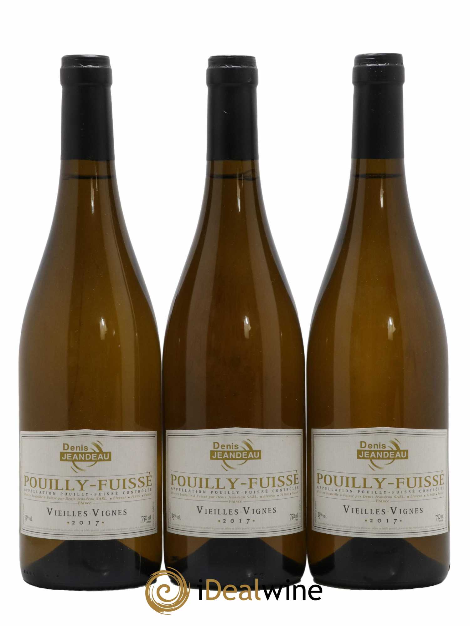 Pouilly-Fuissé Vieilles Vignes Domaine Denis Jeandeau 2017 - Lot de 3 bouteilles - 0