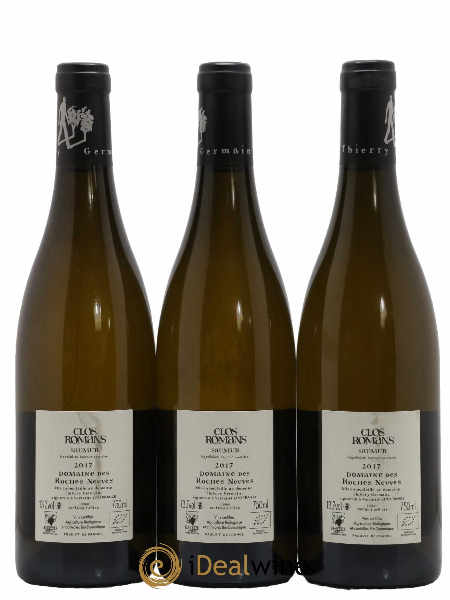 Saumur Clos Romans Domaine des Roches Neuves - Thierry Germain 2017 - Lot de 3 bouteilles - 1