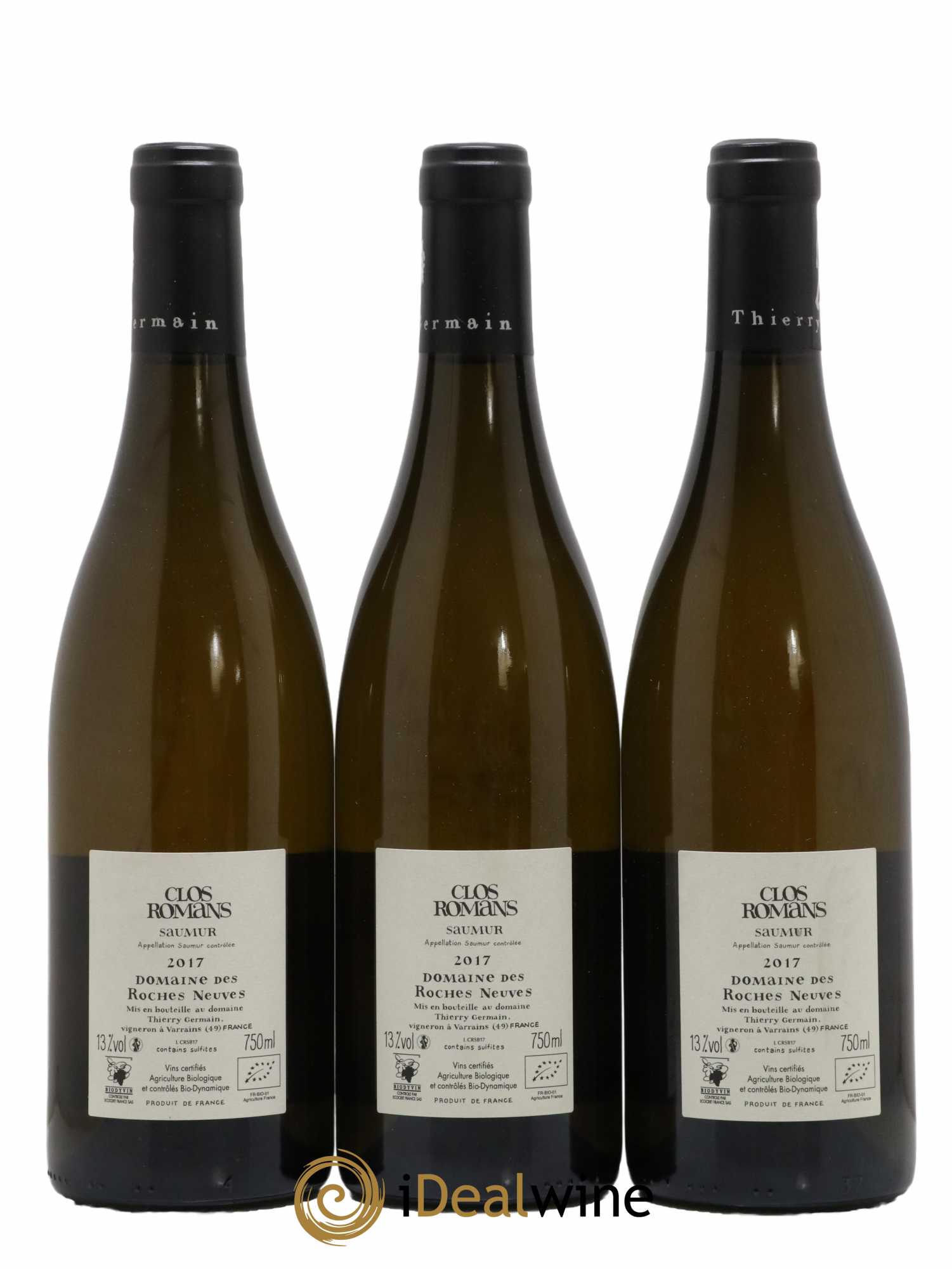 Saumur Clos Romans Domaine des Roches Neuves - Thierry Germain 2017 - Lot de 3 bouteilles - 1