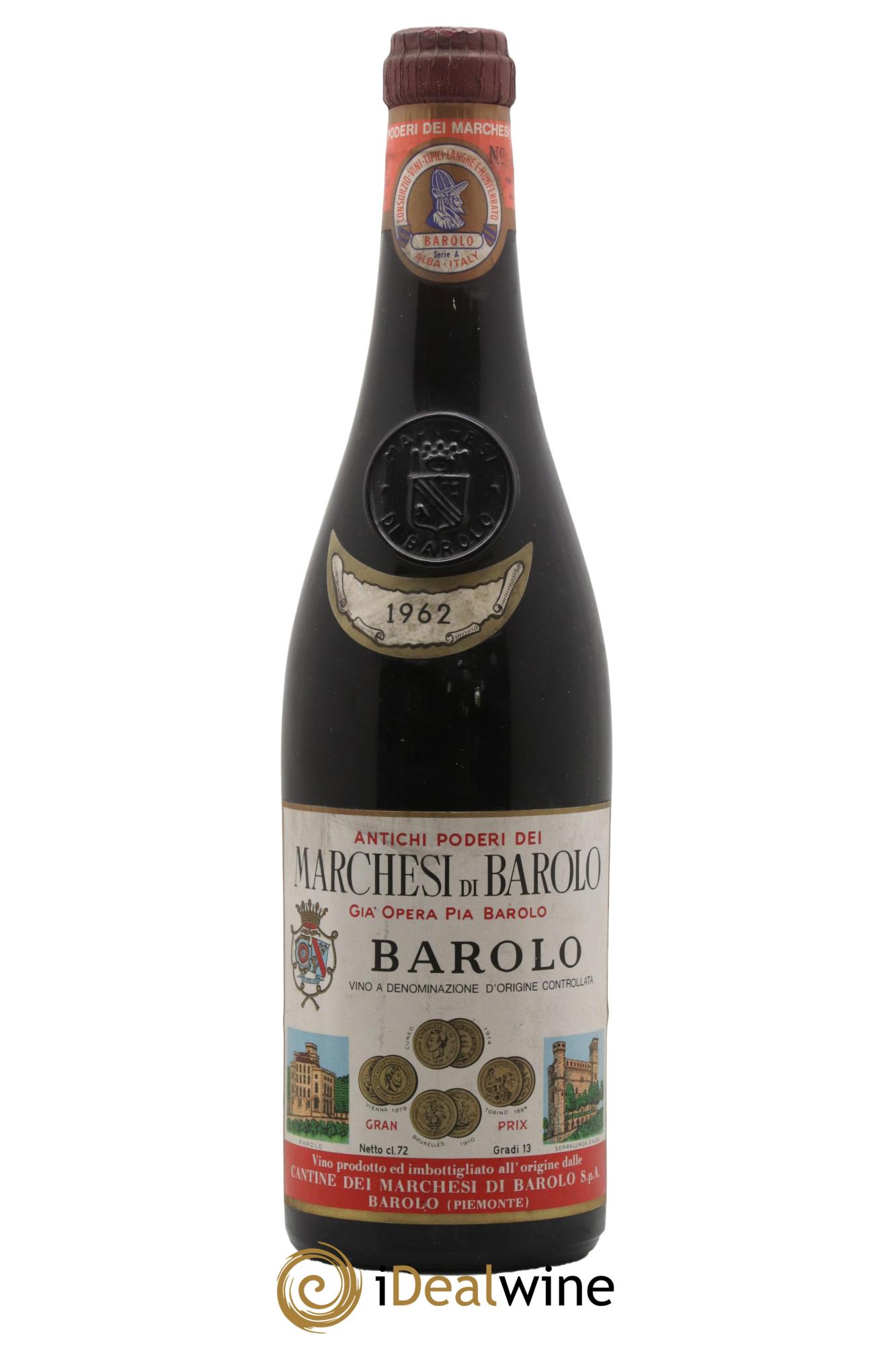 Barolo DOCG Marchesi di Barolo 1962 - Lot of 1 bottle - 0