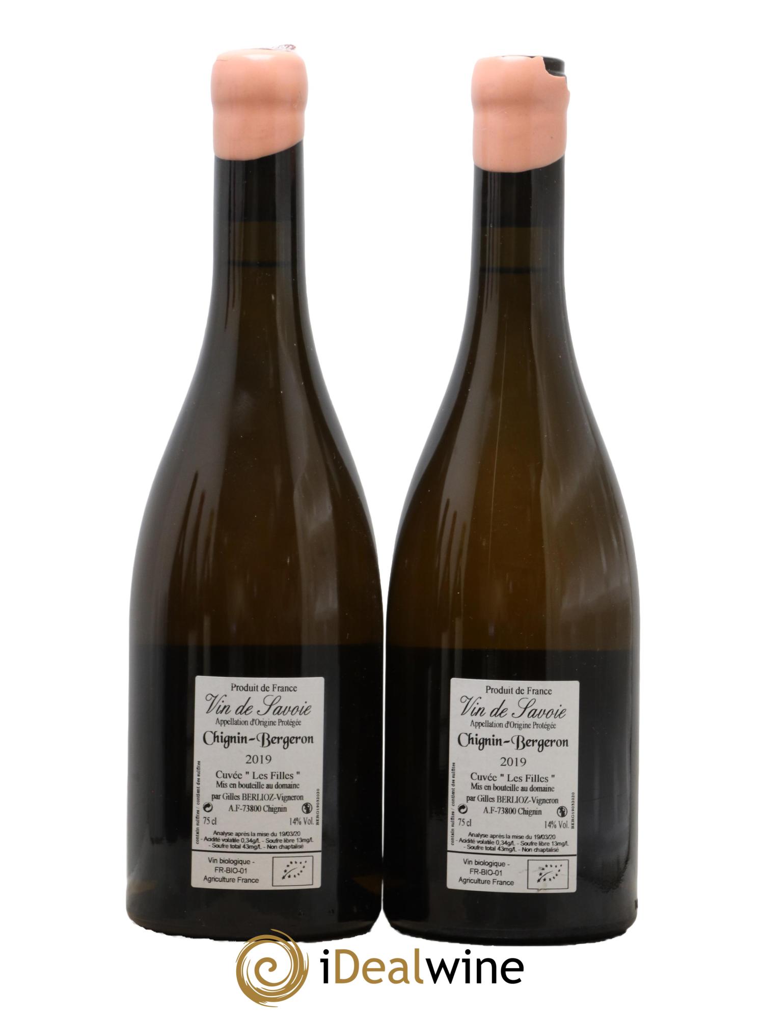 Vin de Savoie Chignin-Bergeron Les Filles Gilles Berlioz 2019 - Posten von 2 Flaschen - 1