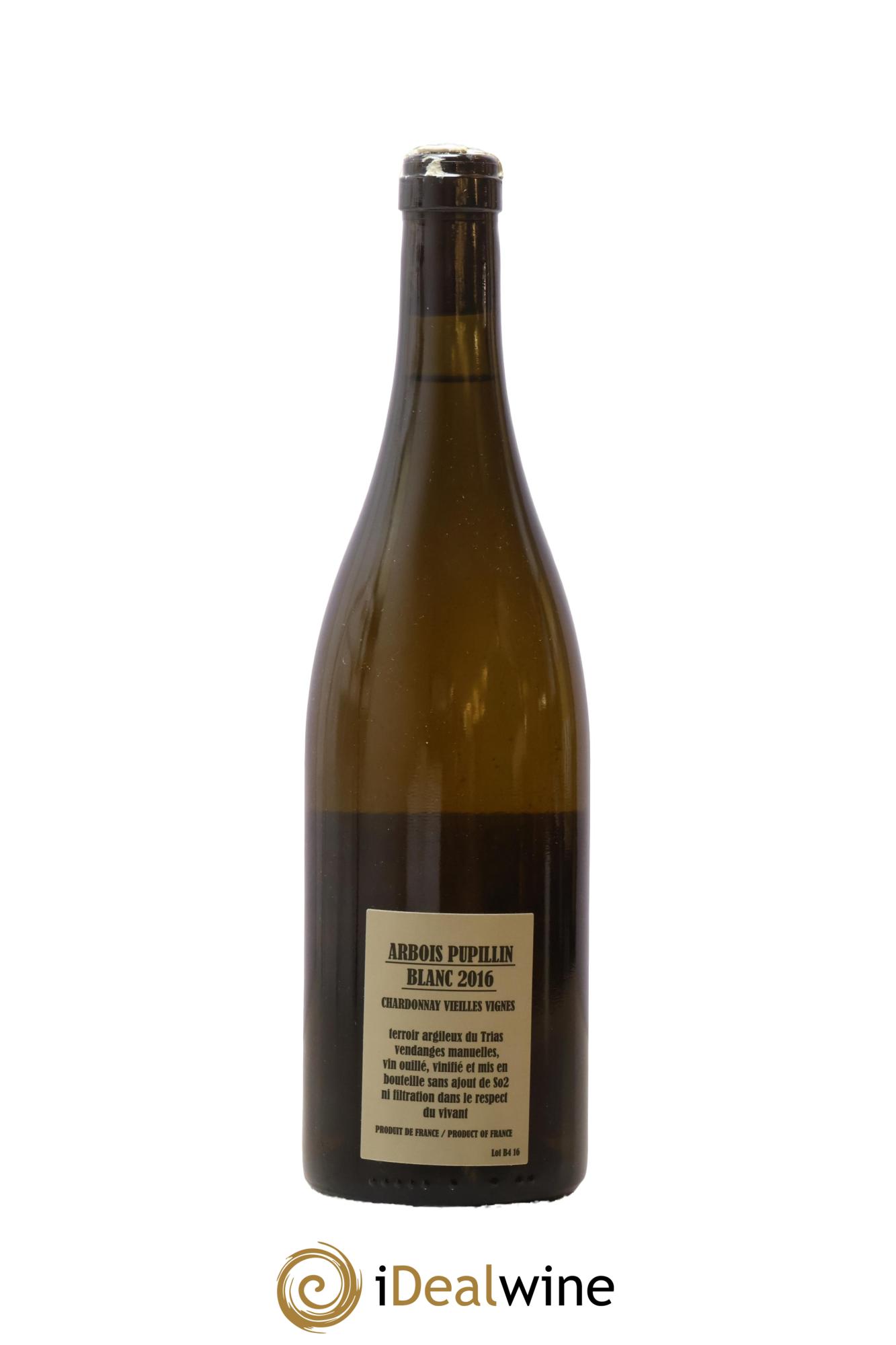 Arbois Pupillin Chardonnay Vieilles vignes Adeline Houillon & Renaud Bruyère Pupillin Chardonnay Vieilles Vignes Bruyère Houillon 2016 - Posten von 1 Flasche - 1