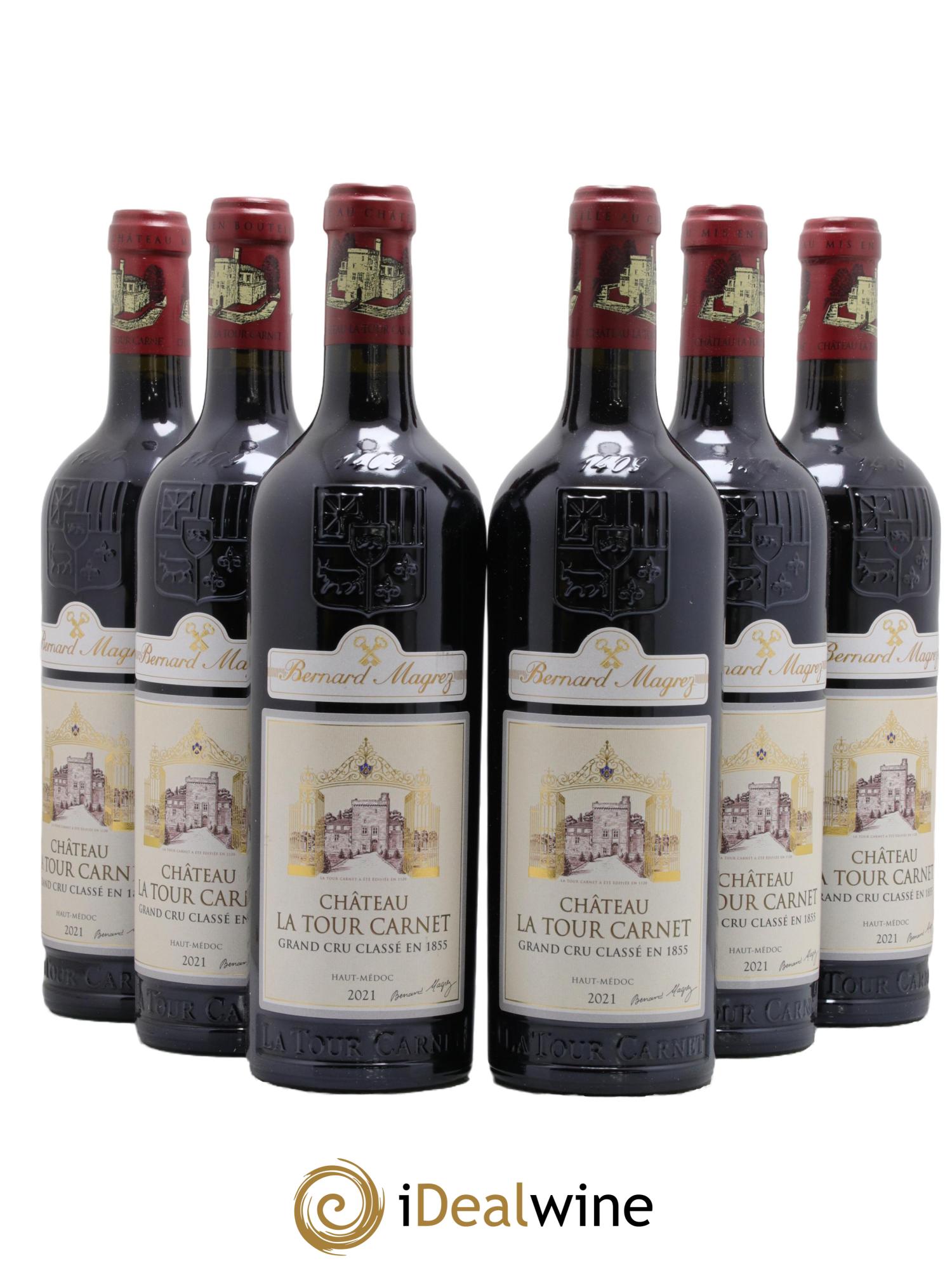 Château la Tour Carnet 4ème Grand Cru Classé 2021 - Lot de 6 bouteilles - 0