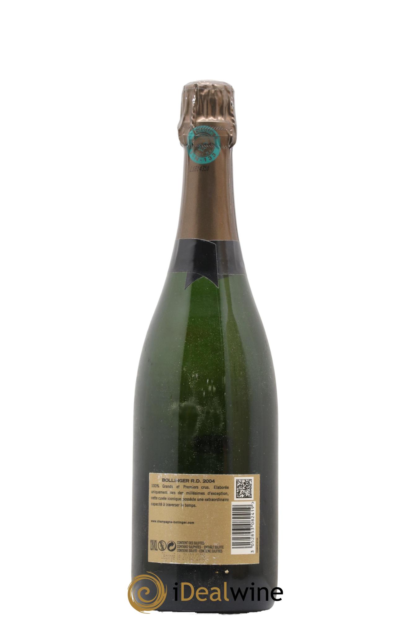 R.D. Extra-Brut Bollinger 2004 - Posten von 1 Flasche - 2