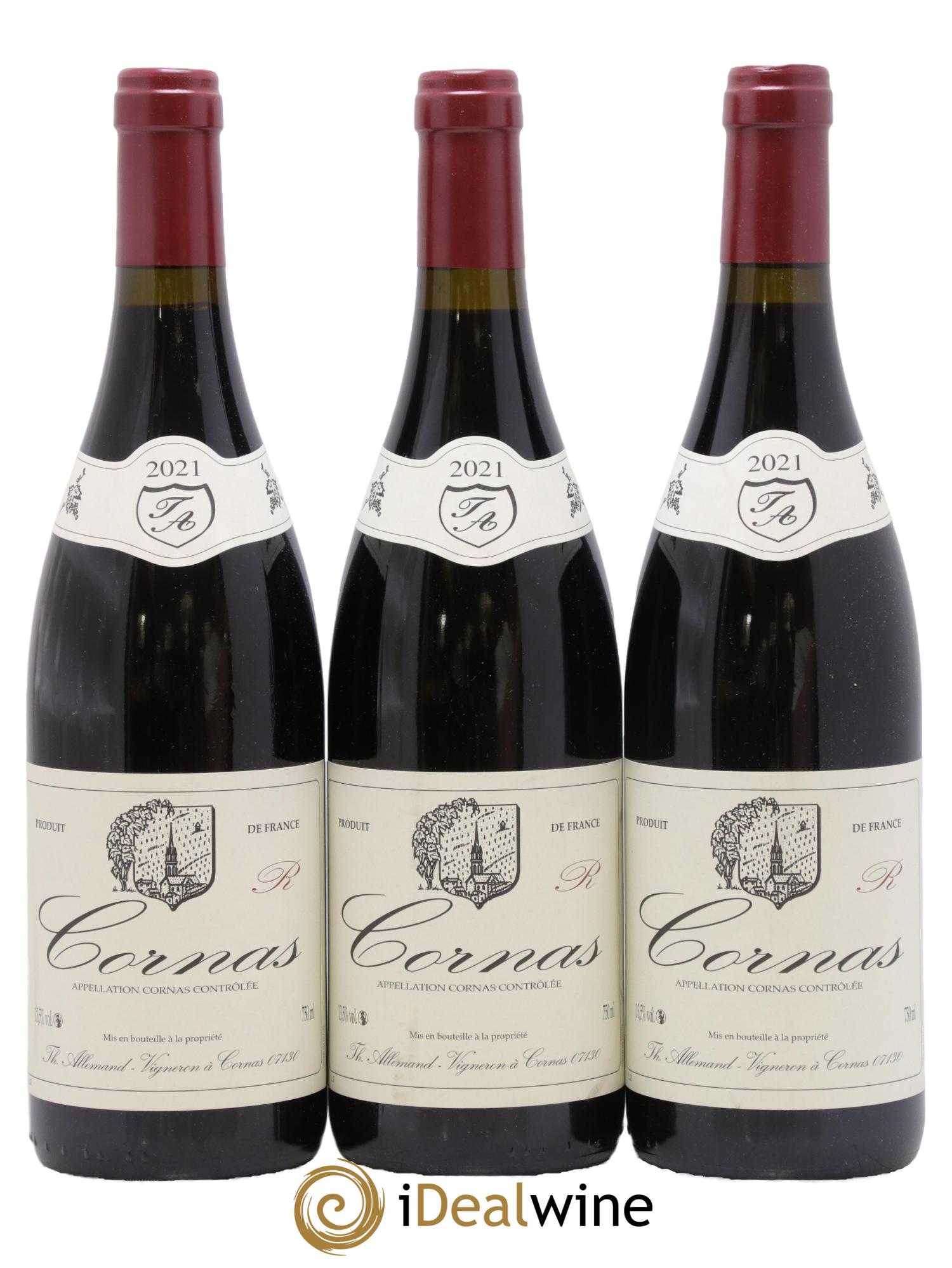 Cornas Reynard Thierry Allemand 2021 - Lot of 3 bottles - 0