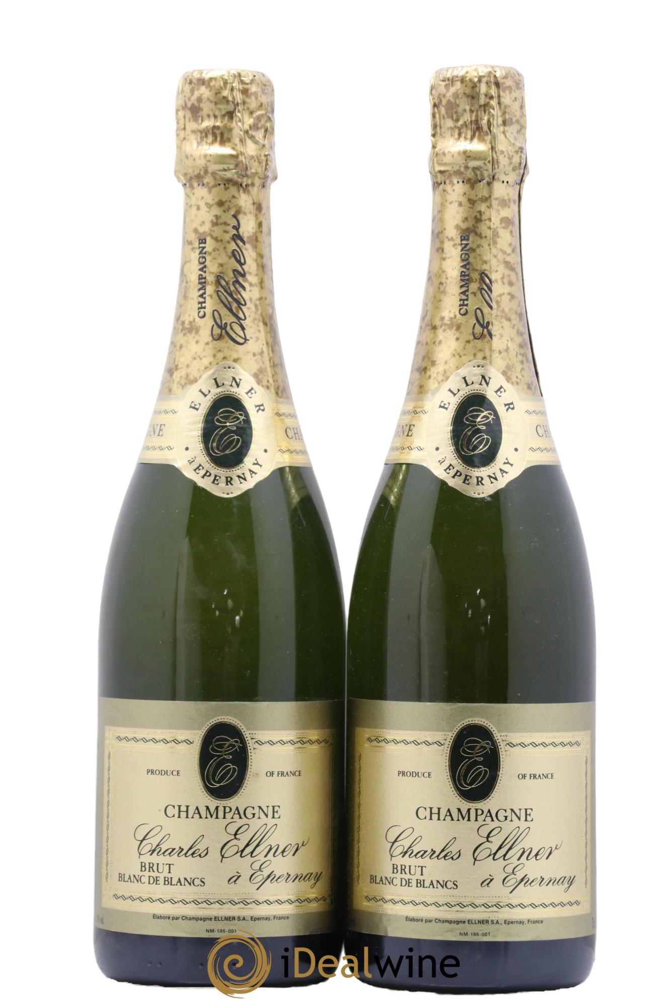 Champagne Blanc de Blanc Charles Ellner - Lotto di 2 bottiglie - 0