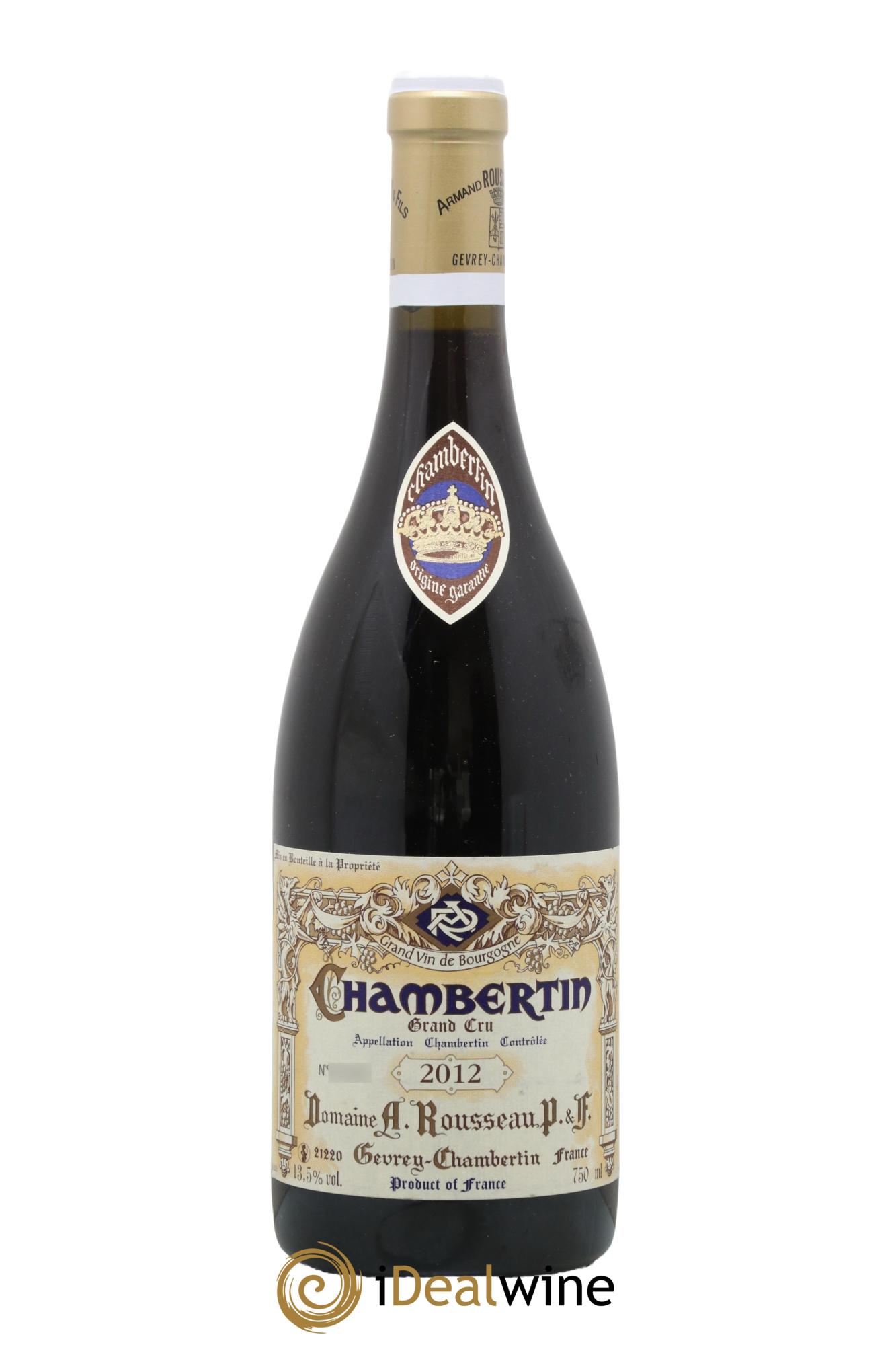 Chambertin Grand Cru Armand Rousseau (Domaine) 2012 - Lot de 1 bouteille - 0