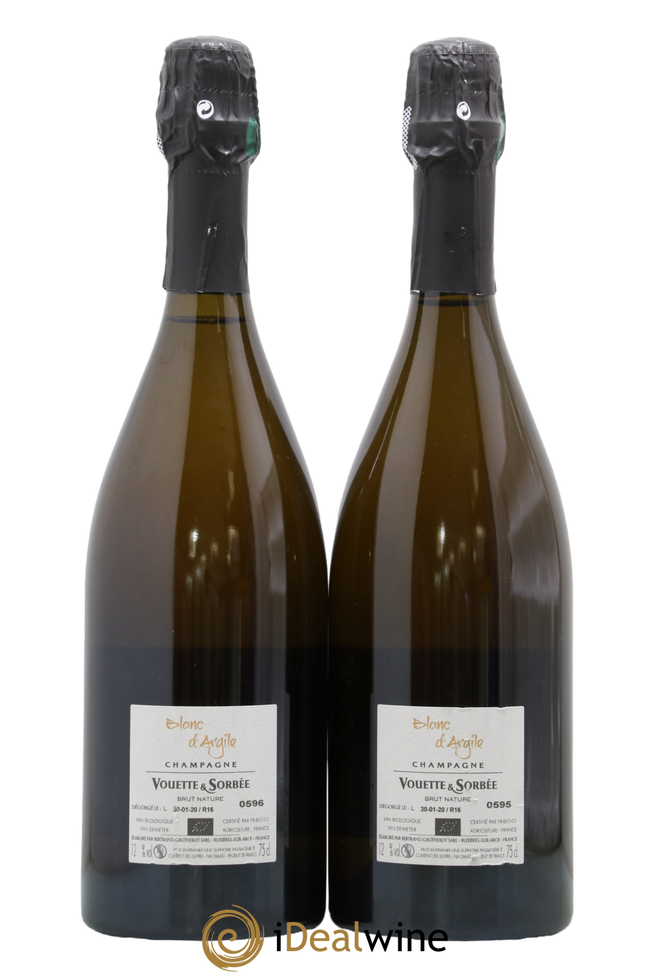 Blanc d'Argile Vouette et Sorbée 2016 - Lot of 2 bottles - 1