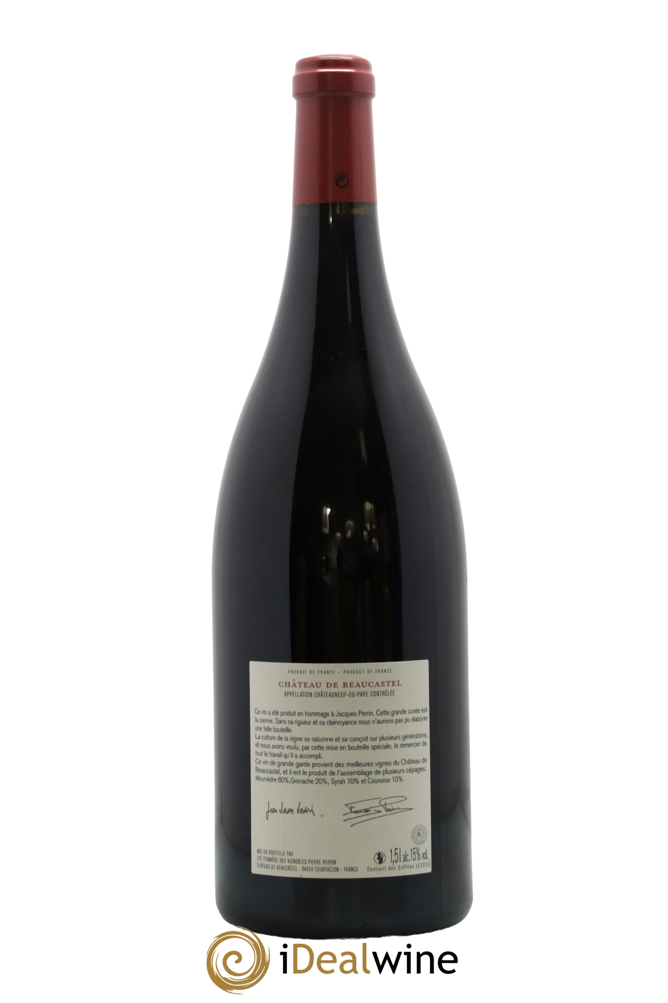 Châteauneuf-du-Pape Château de Beaucastel Hommage à Jacques Perrin Famille Perrin 2010 - Lot de 1 magnum - 1